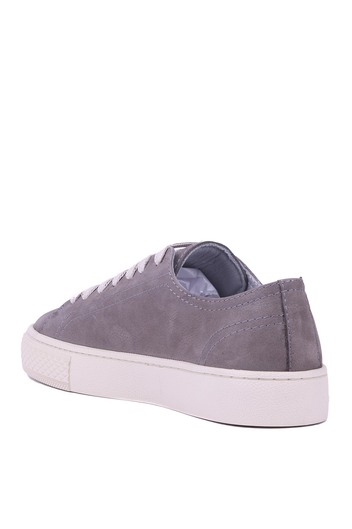 Shoetyle - Hakiki Nubuk Deri Gri Renk Erkek Sneaker - 666-0381 