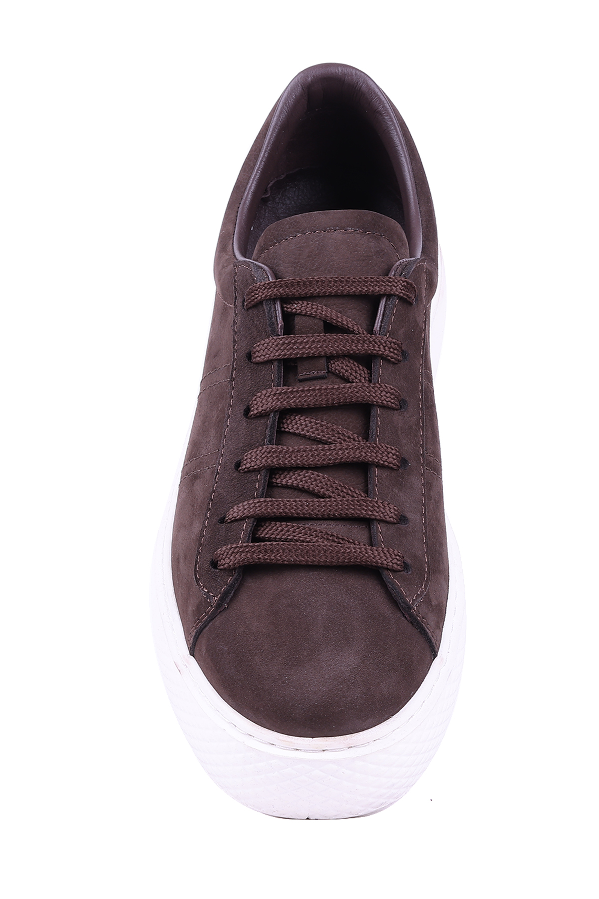 Shoetyle - Hakiki Nubuk Deri Kahverengi Erkek Sneaker - 666-01-0346
