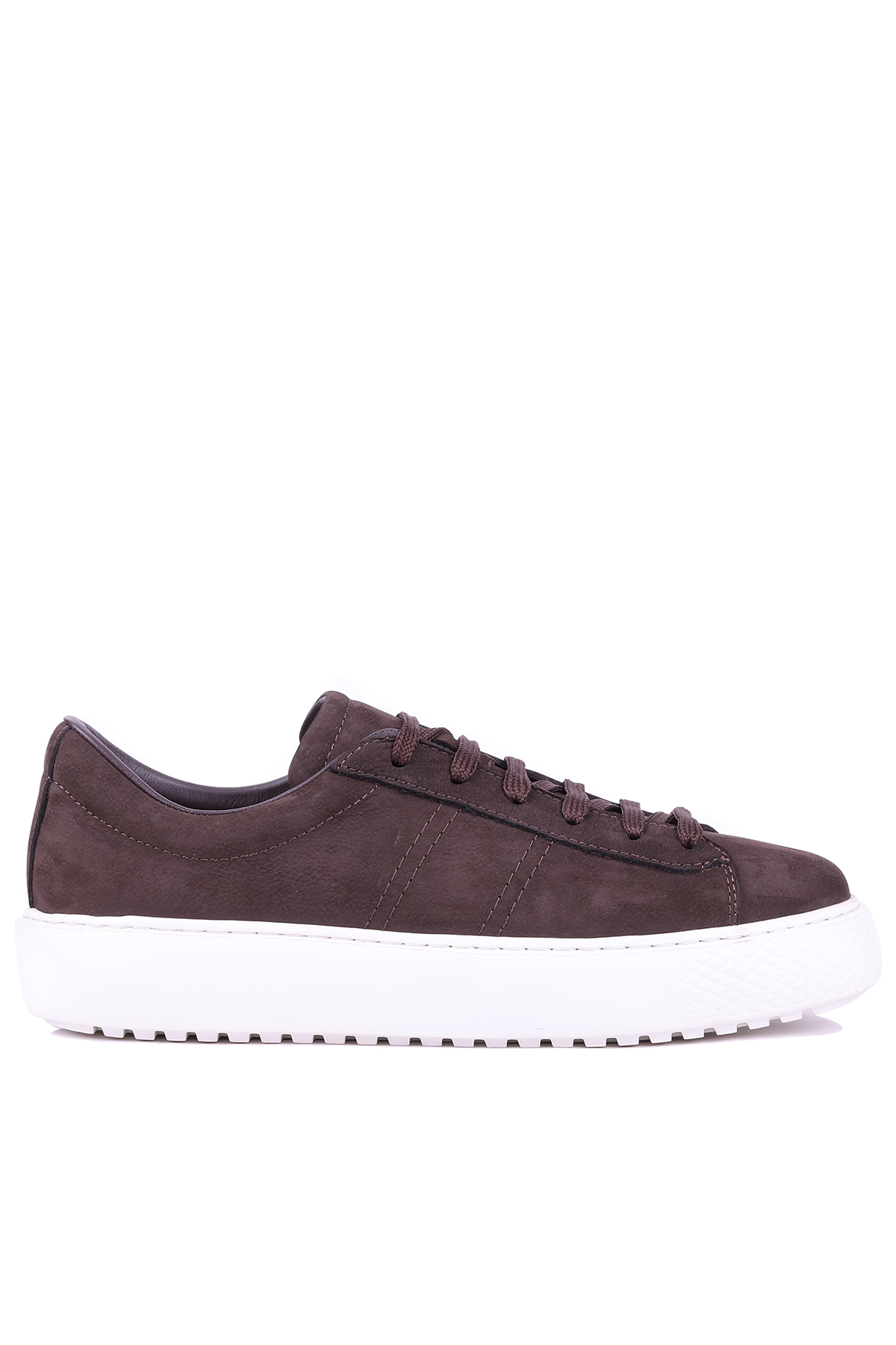 Shoetyle - Hakiki Nubuk Deri Kahverengi Erkek Sneaker - 666-01-0346