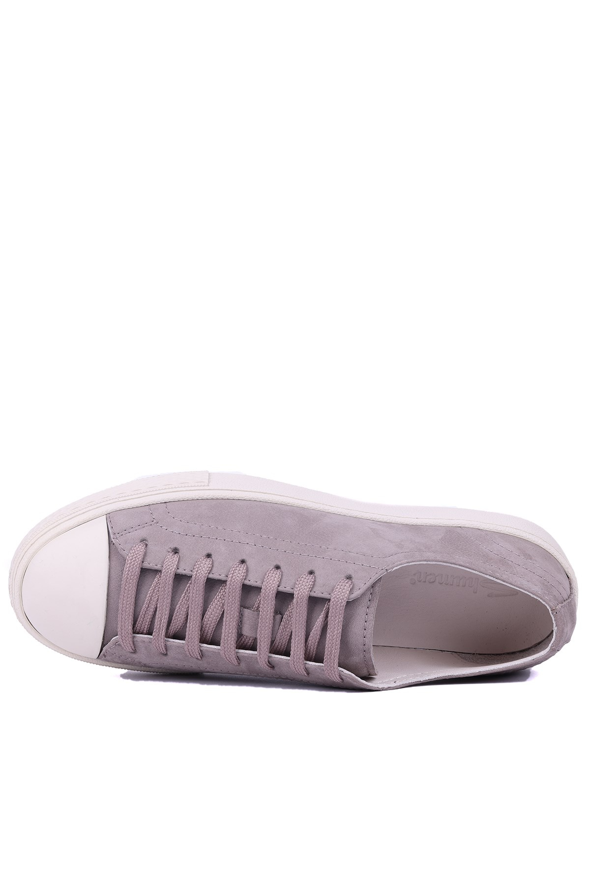 Shoetyle - Hakiki Nubuk Deri Vizon Rengi Erkek Sneaker - 666-0381