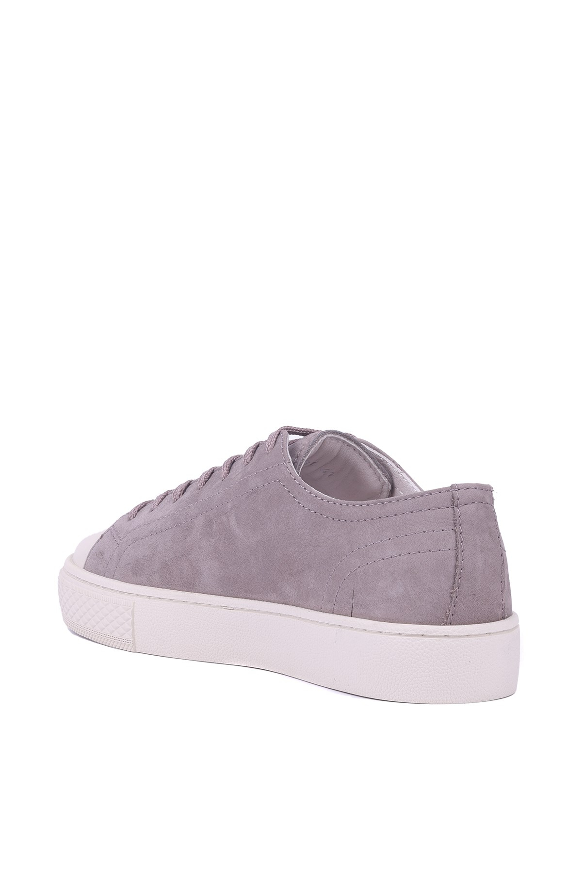 Shoetyle - Hakiki Nubuk Deri Vizon Rengi Erkek Sneaker - 666-0381