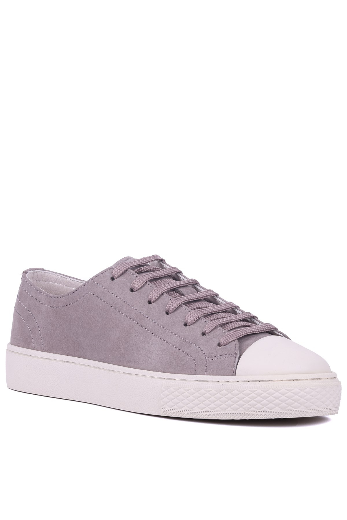 Shoetyle - Hakiki Nubuk Deri Vizon Rengi Erkek Sneaker - 666-0381