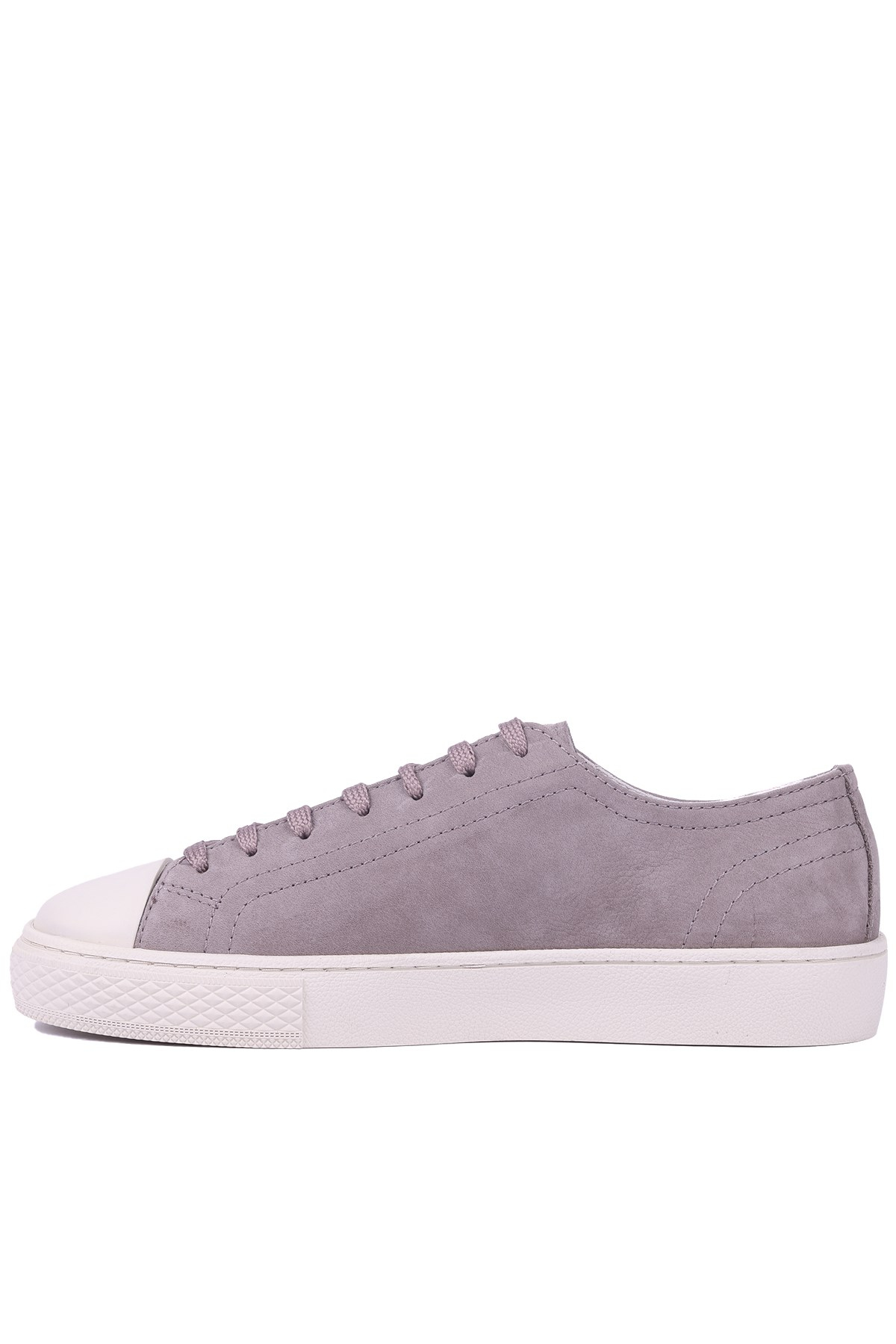 Shoetyle - Hakiki Nubuk Deri Vizon Rengi Erkek Sneaker - 666-0381