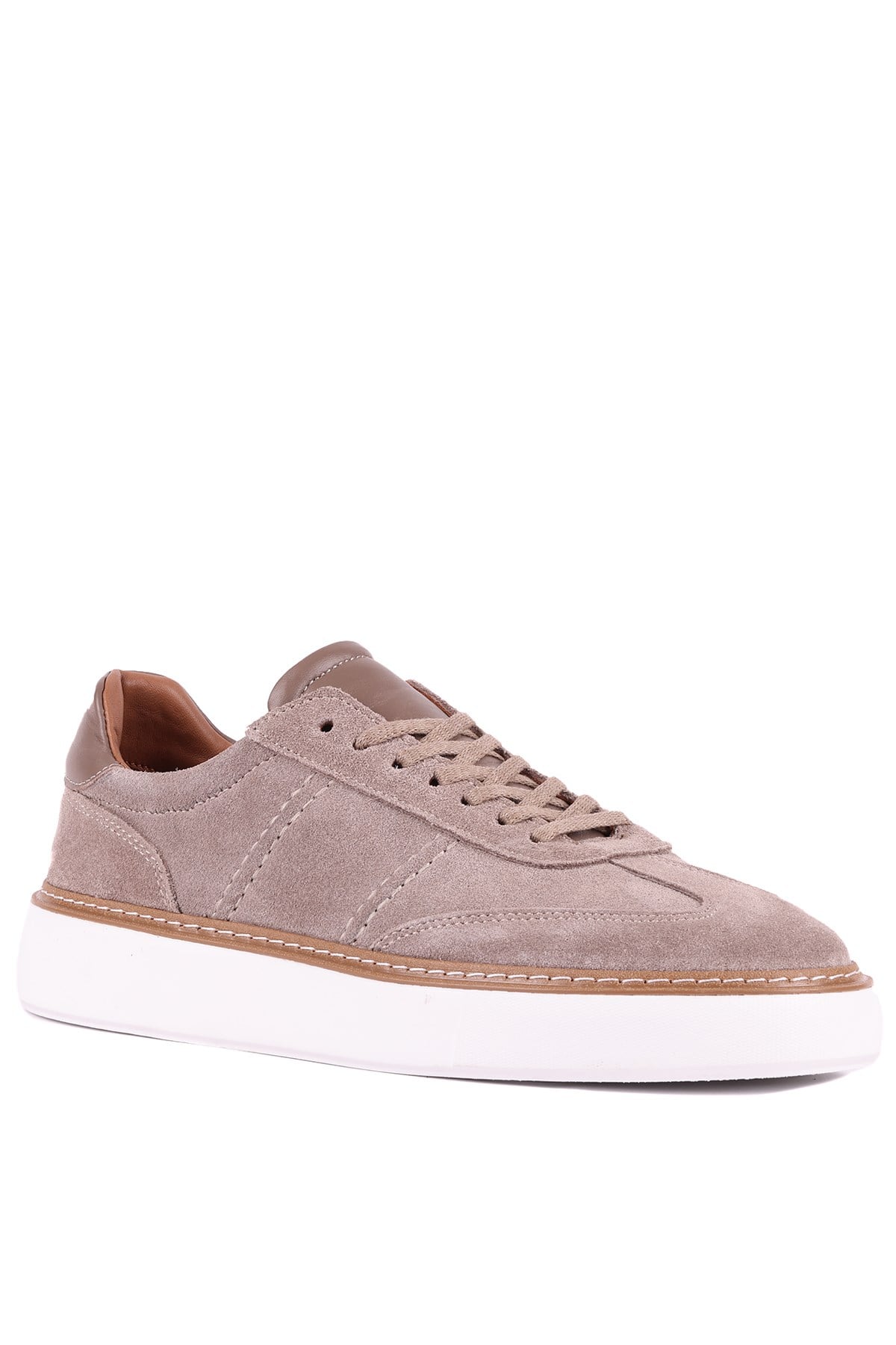 Shoetyle - Hakiki Süet Deri Bej Rengi Bağcıklı Günlük Erkek Ayakkabı - 250-3001