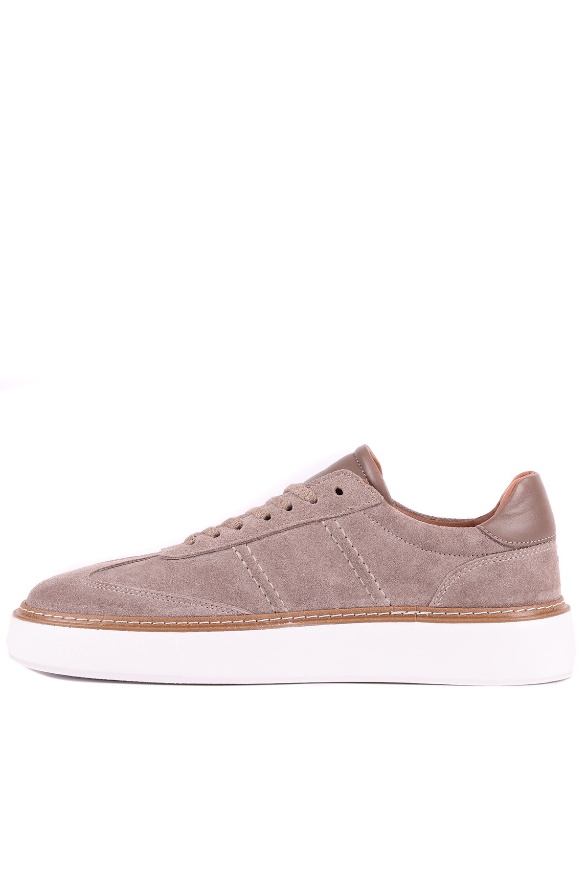 Shoetyle - Hakiki Süet Deri Bej Rengi Bağcıklı Günlük Erkek Ayakkabı - 250-3001