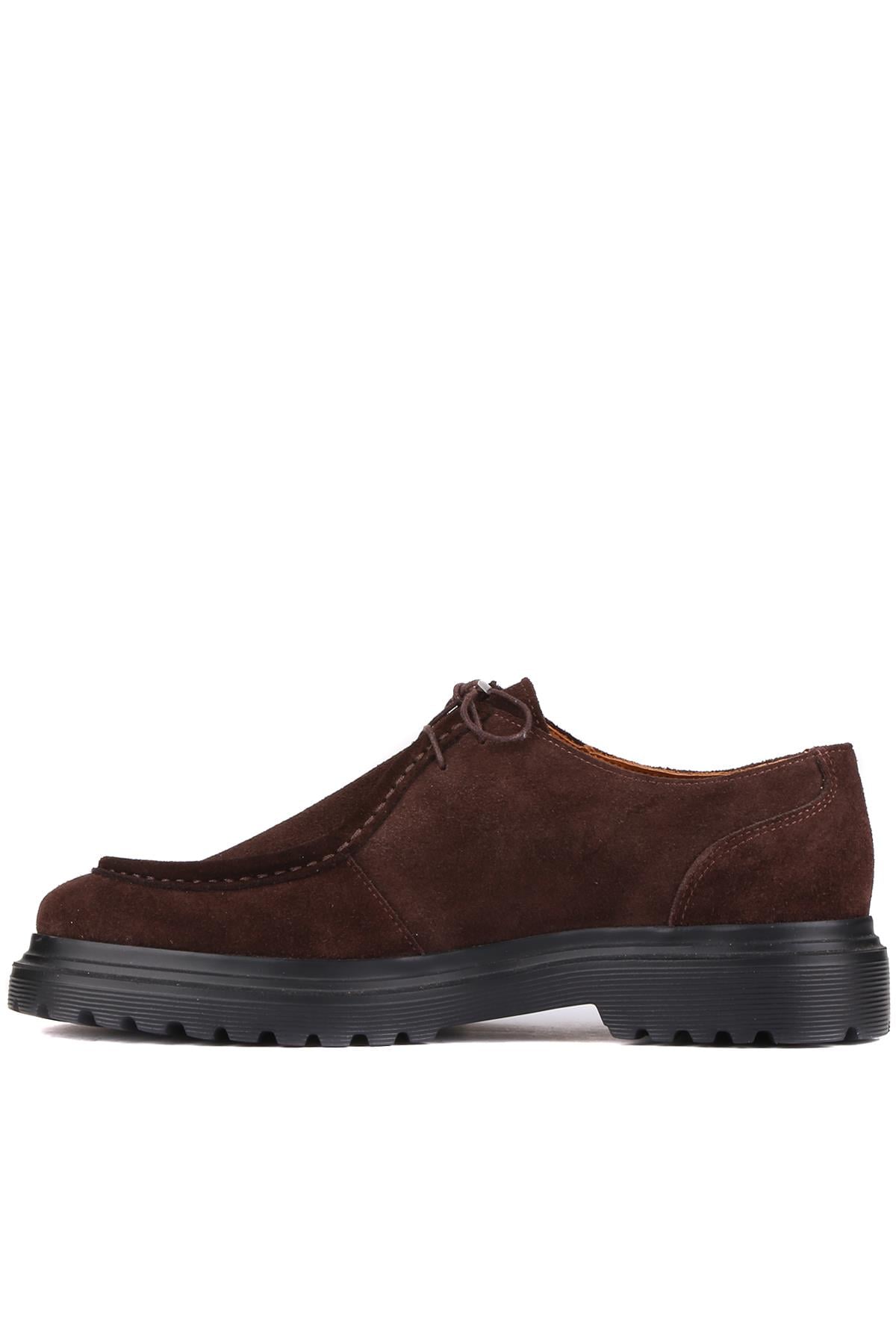 Shoetyle - Kahverengi Süet Deri Bağcıklı Erkek Günlük Ayakkabı 250-1617