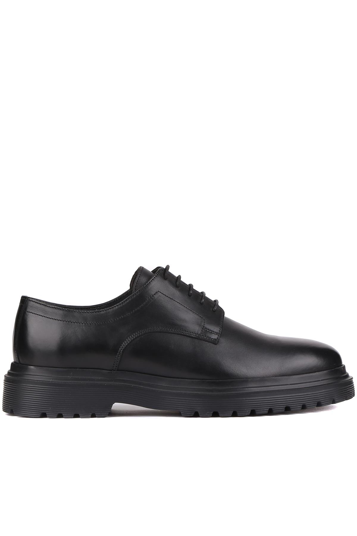 Shoetyle - Siyah Deri Bağcıklı Erkek Klasik Ayakkabı 250-2013
