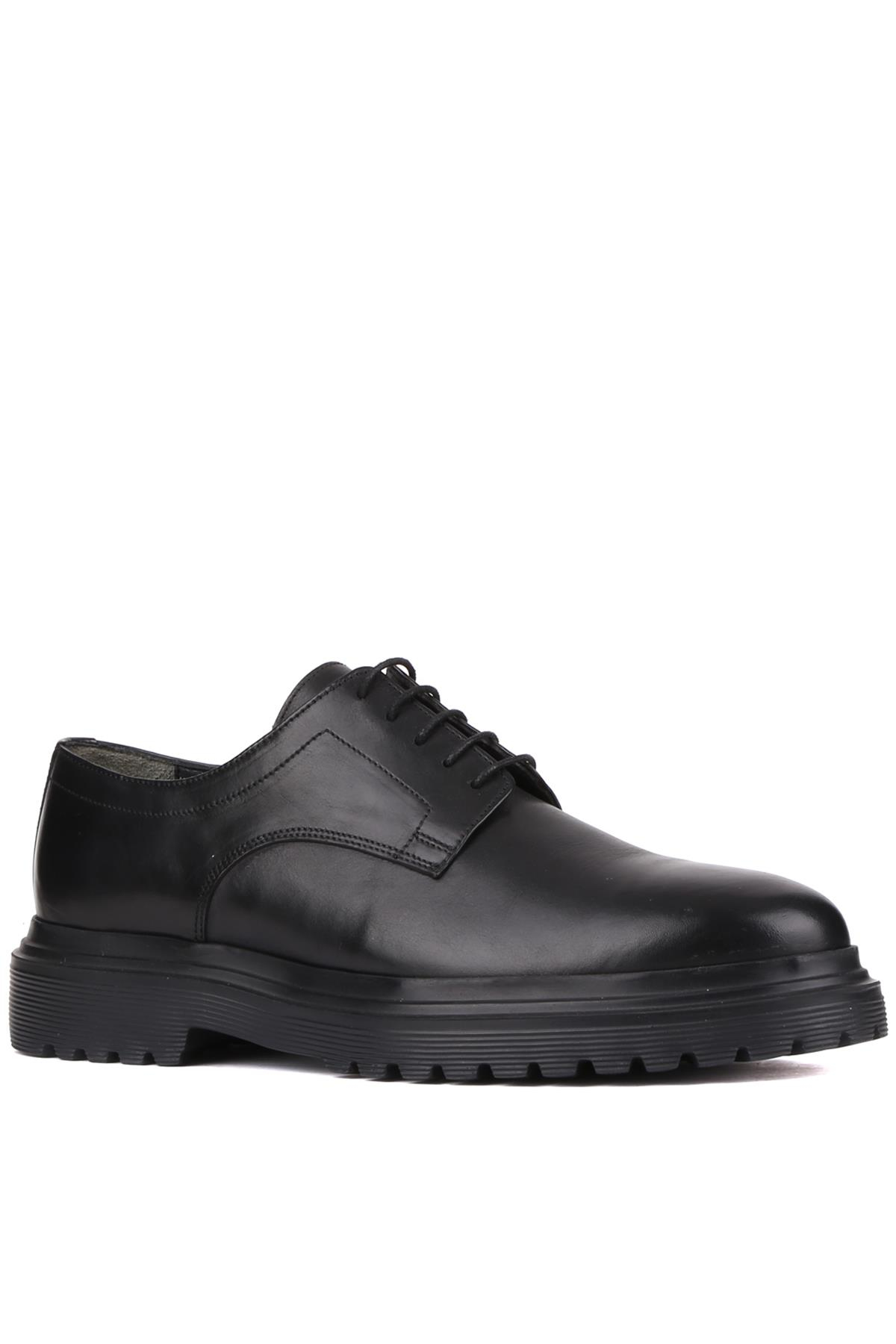 Shoetyle - Siyah Deri Bağcıklı Erkek Klasik Ayakkabı 250-2013