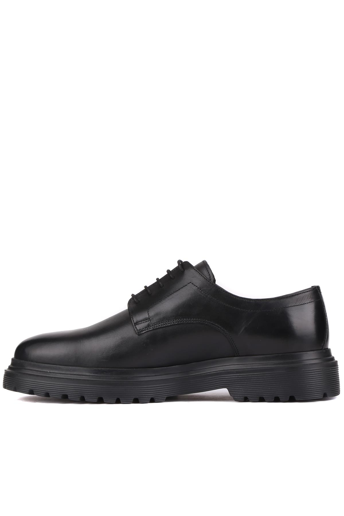 Shoetyle - Siyah Deri Bağcıklı Erkek Klasik Ayakkabı 250-2013