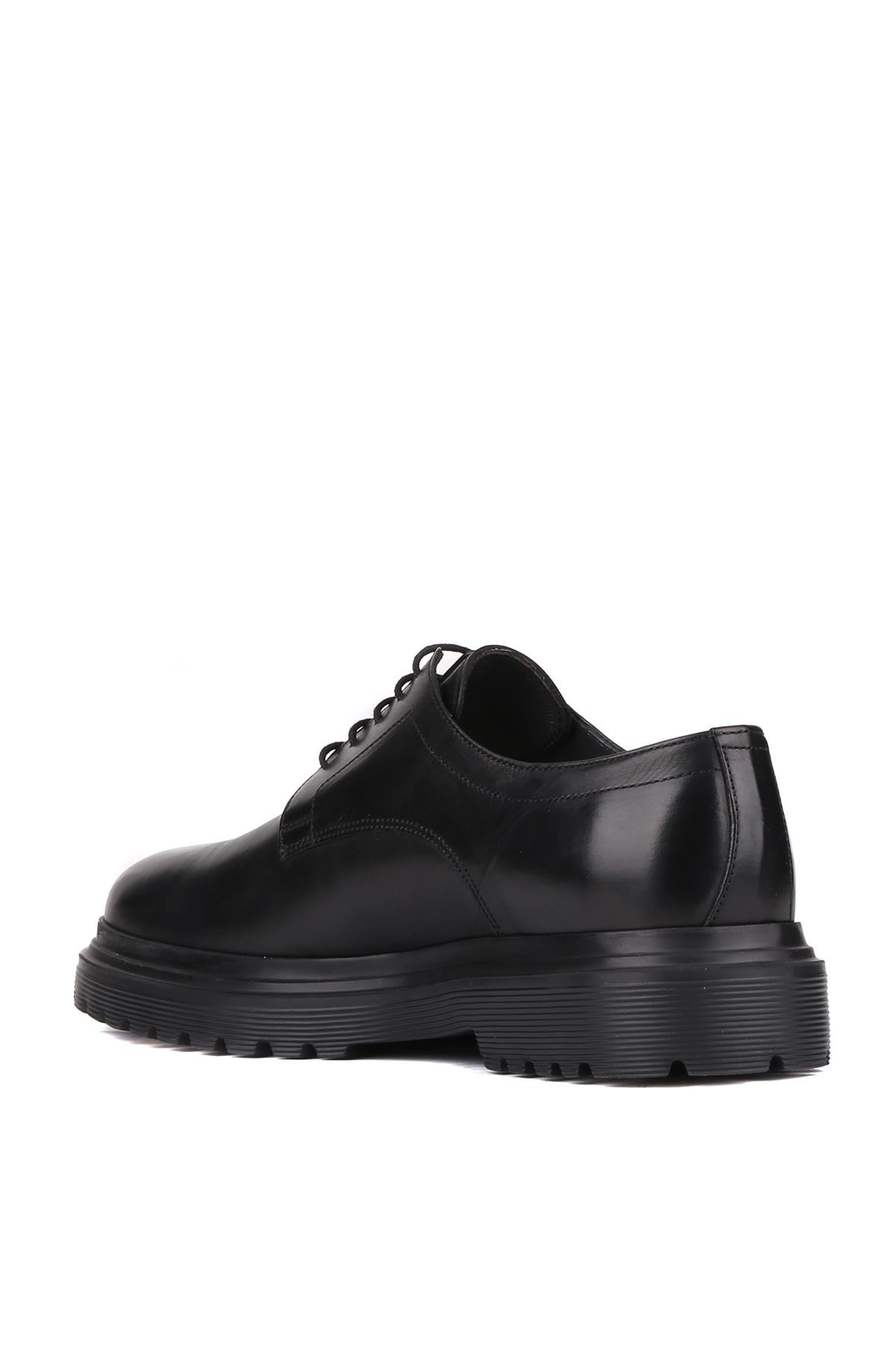 Shoetyle - Siyah Deri Bağcıklı Erkek Klasik Ayakkabı 250-2013