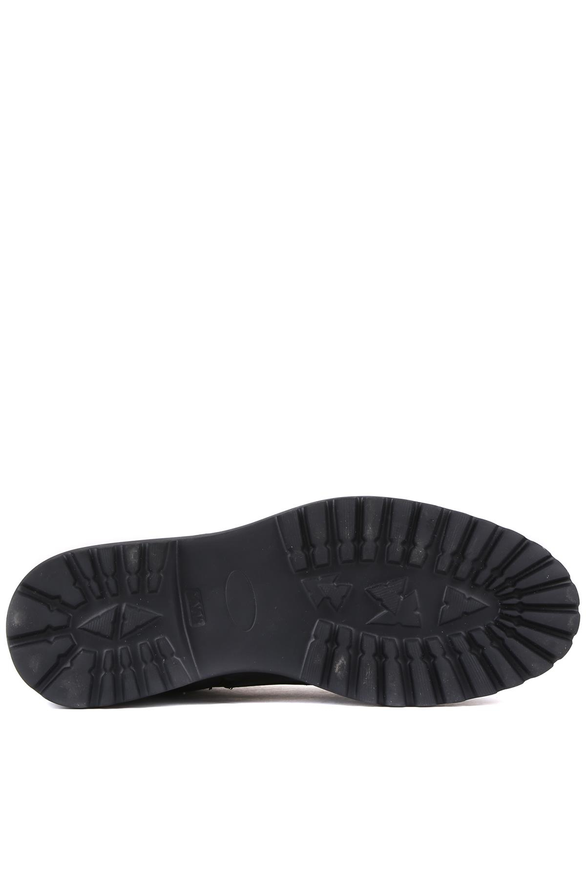 Shoetyle - Gri Deri Fermuarlı Erkek Bot 250-604