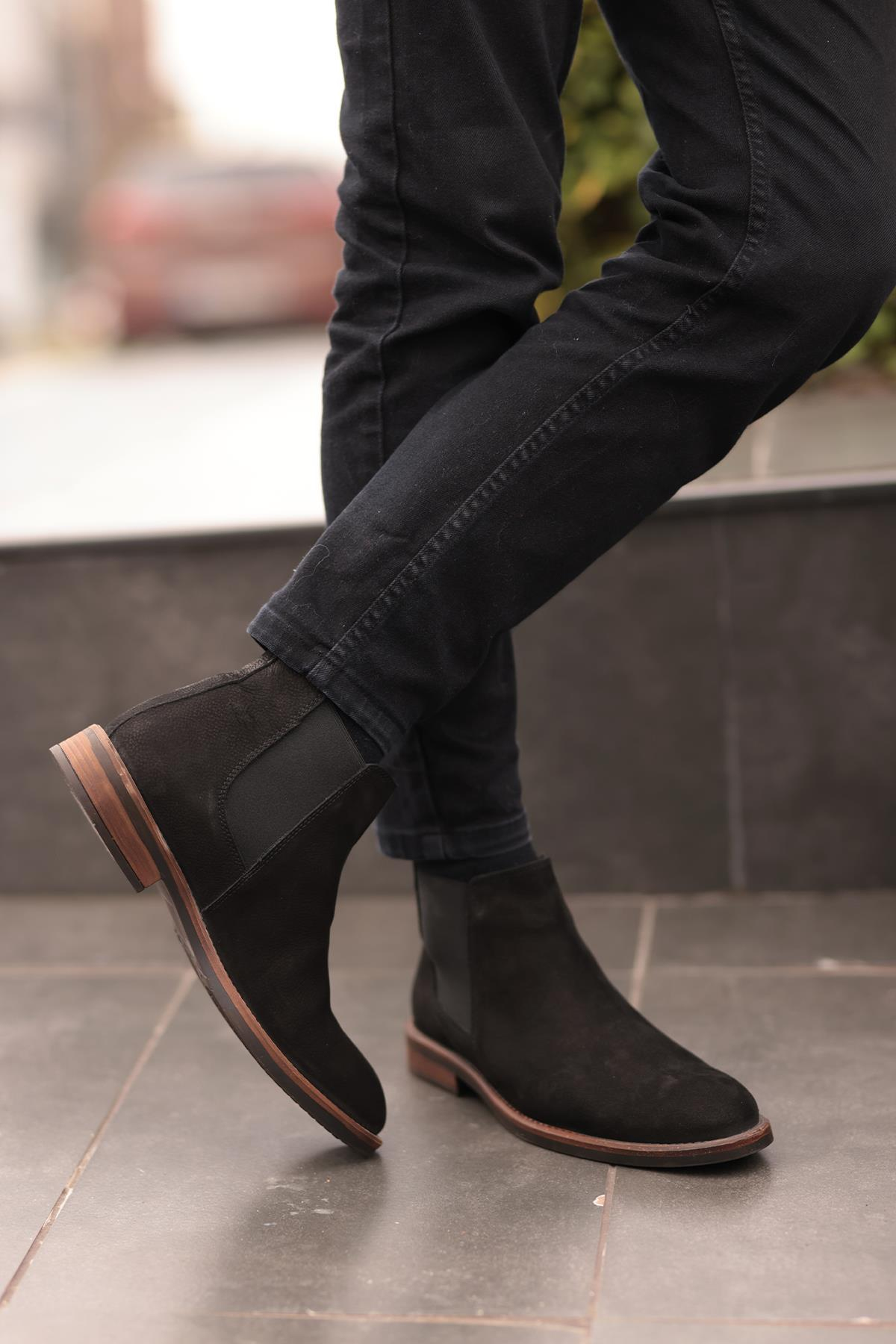 365-0010 Erkek Chelsea Boot SÜET SİYAH