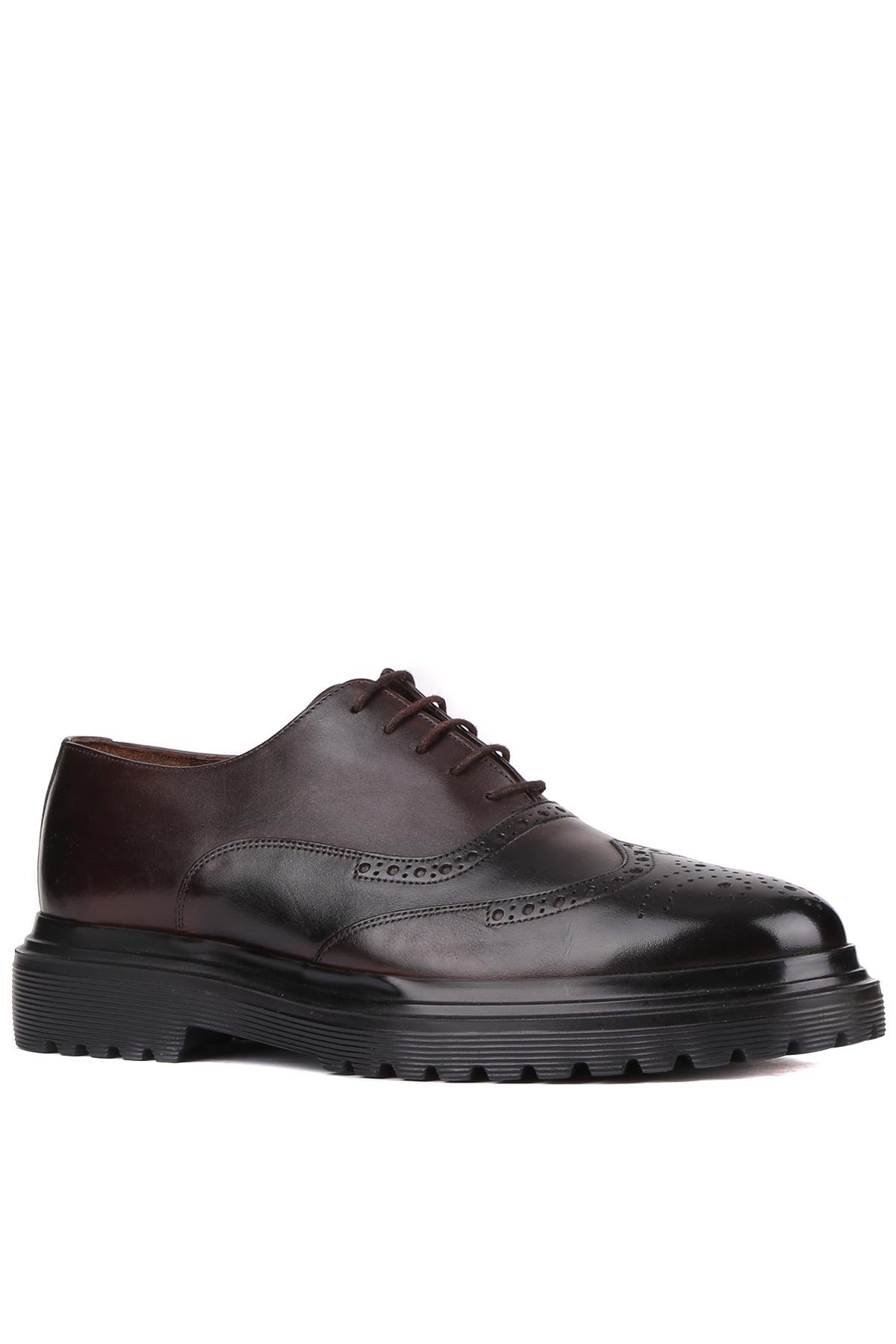 Shoetyle - Bordo Deri Bağcıklı Erkek Klasik Ayakkabı 250-400