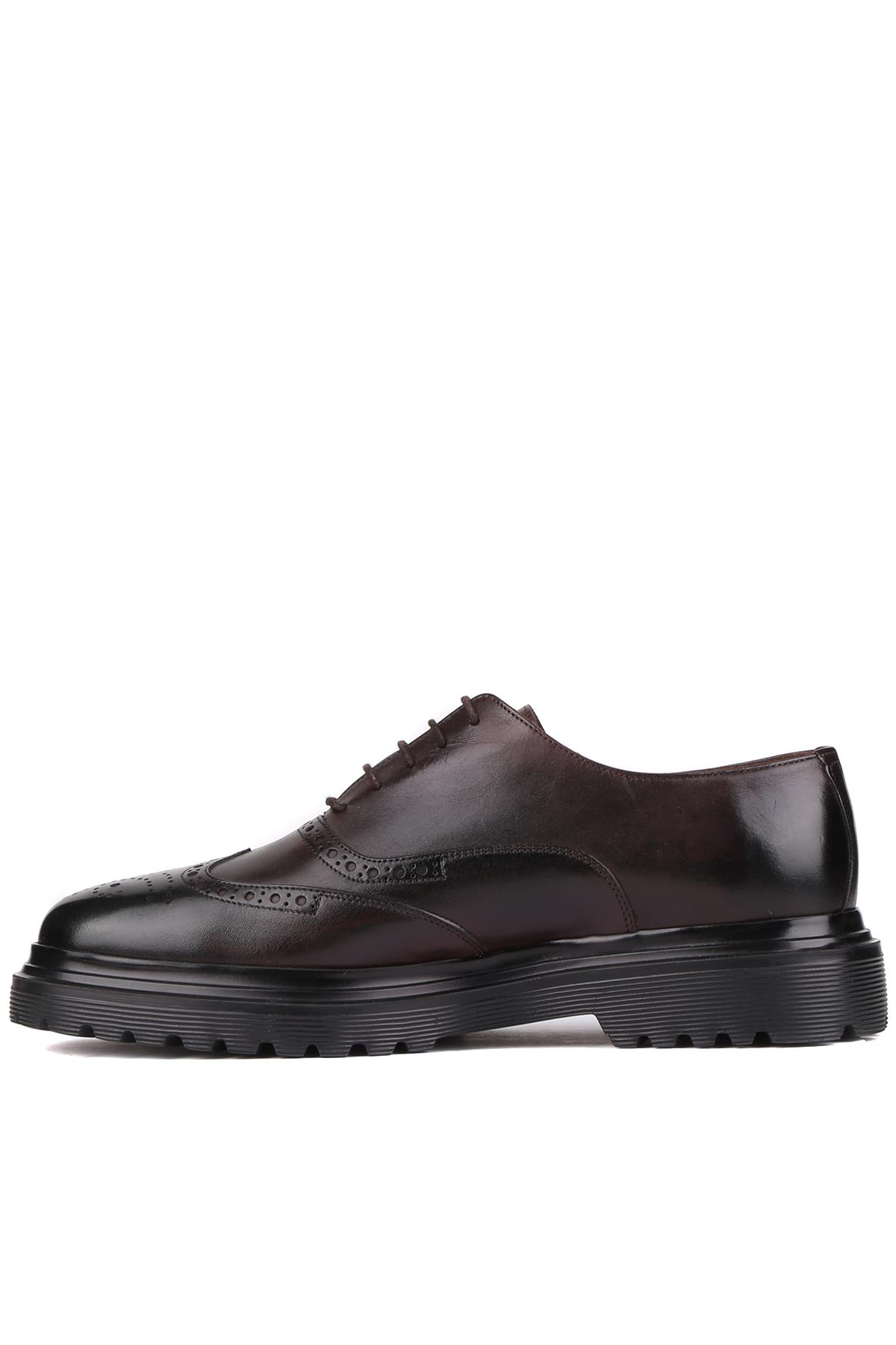 Shoetyle - Bordo Deri Bağcıklı Erkek Klasik Ayakkabı 250-400