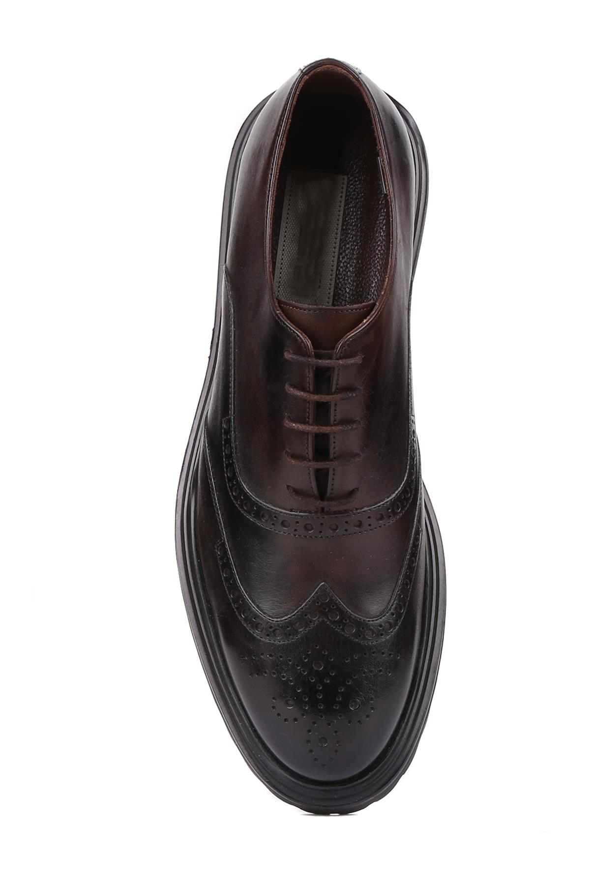 Shoetyle - Bordo Deri Bağcıklı Erkek Klasik Ayakkabı 250-400