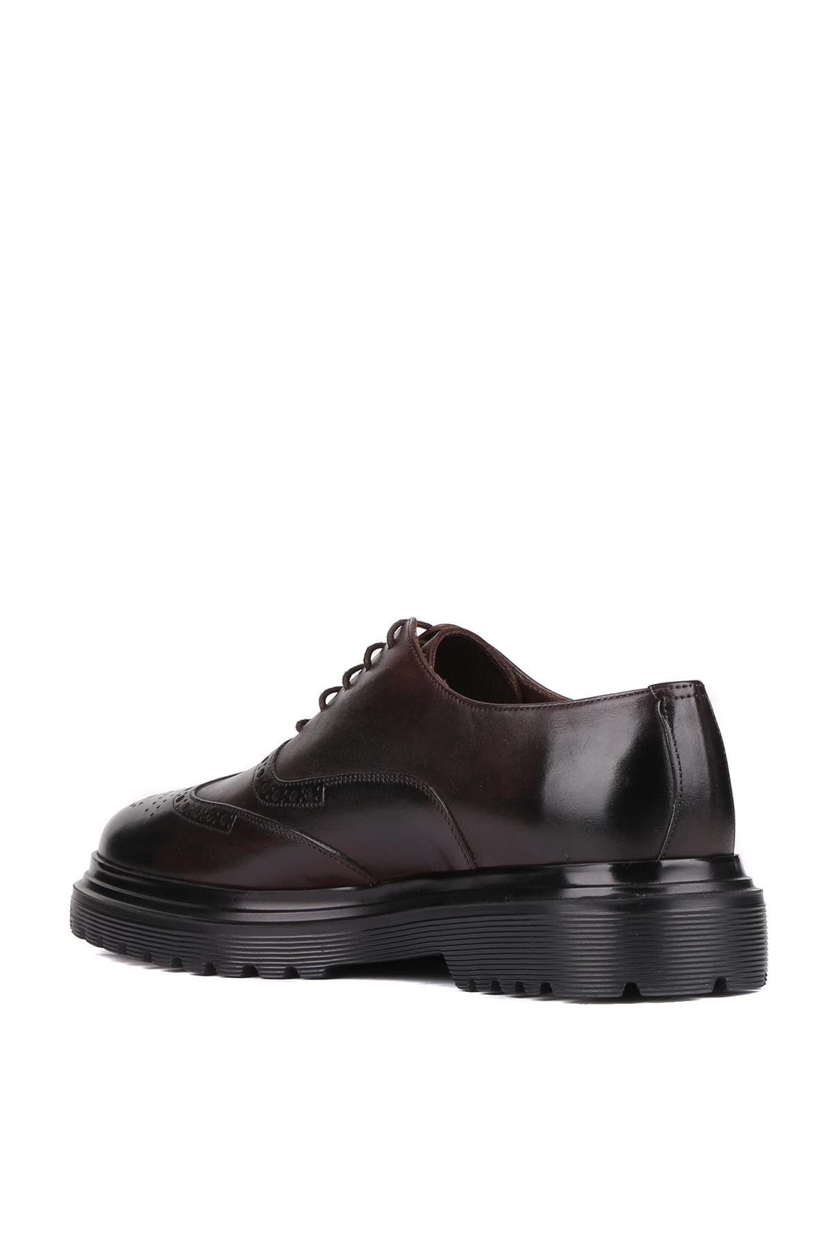 Shoetyle - Bordo Deri Bağcıklı Erkek Klasik Ayakkabı 250-400