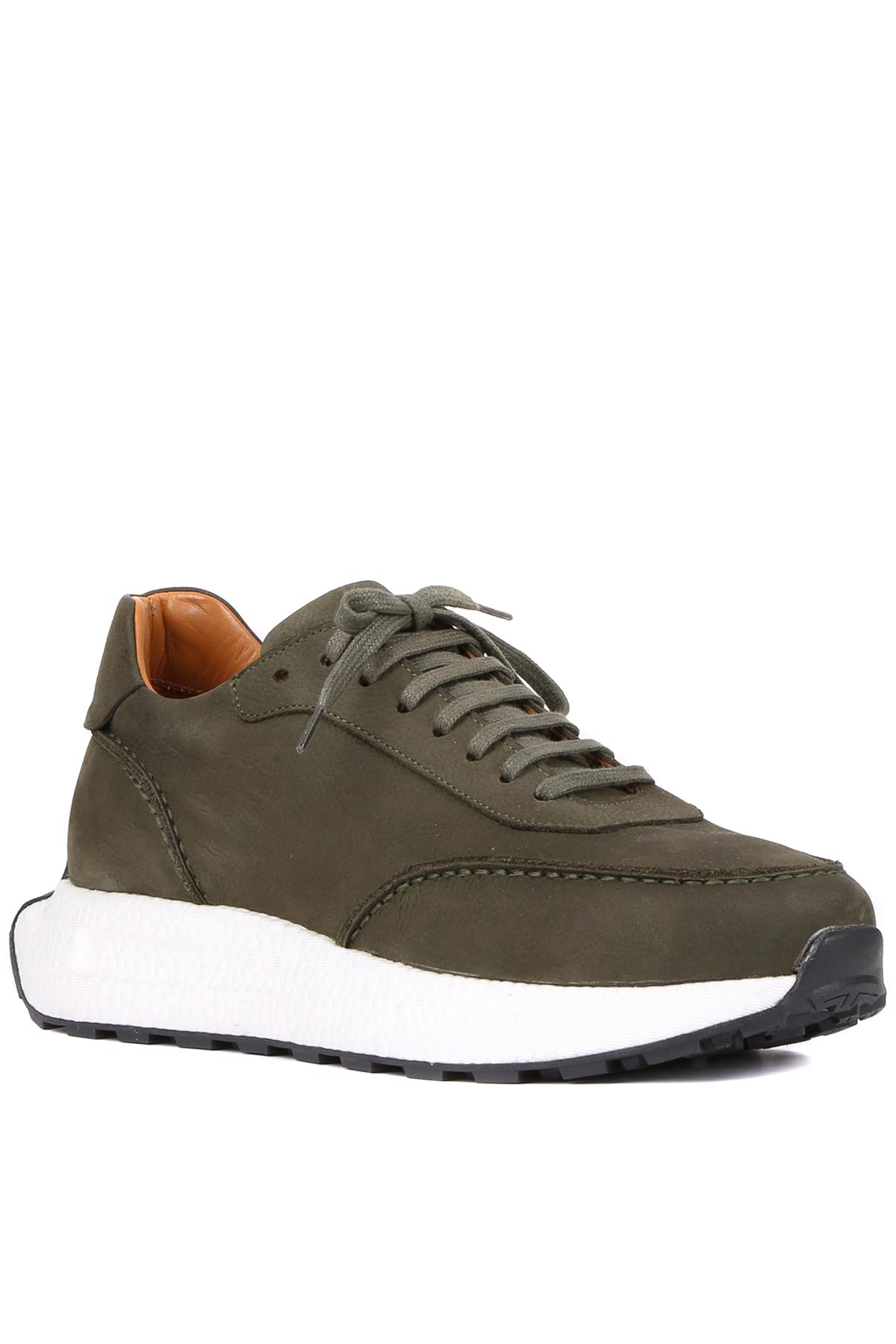 Shoetyle - Haki Nubuk Bağcıklı Erkek Günlük Ayakkabı 250-2415