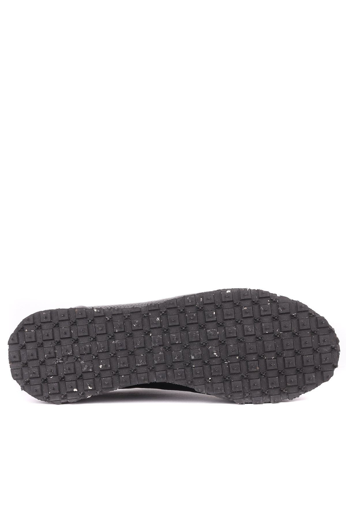 Shoetyle - Hakiki Deri Siyah Renk Günlük Erkek Sneaker - 666-10-110