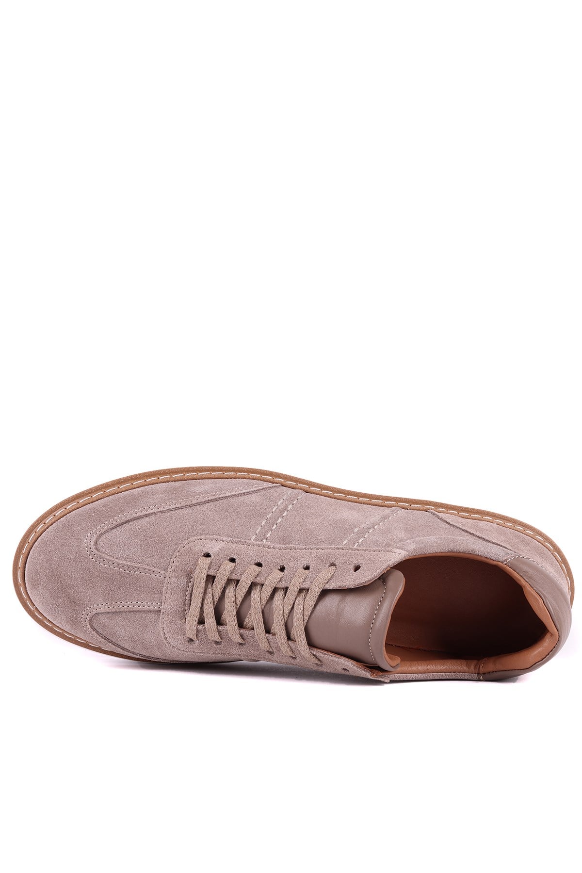 Shoetyle - Hakiki Süet Deri Bej Rengi Bağcıklı Günlük Erkek Ayakkabı - 250-3001