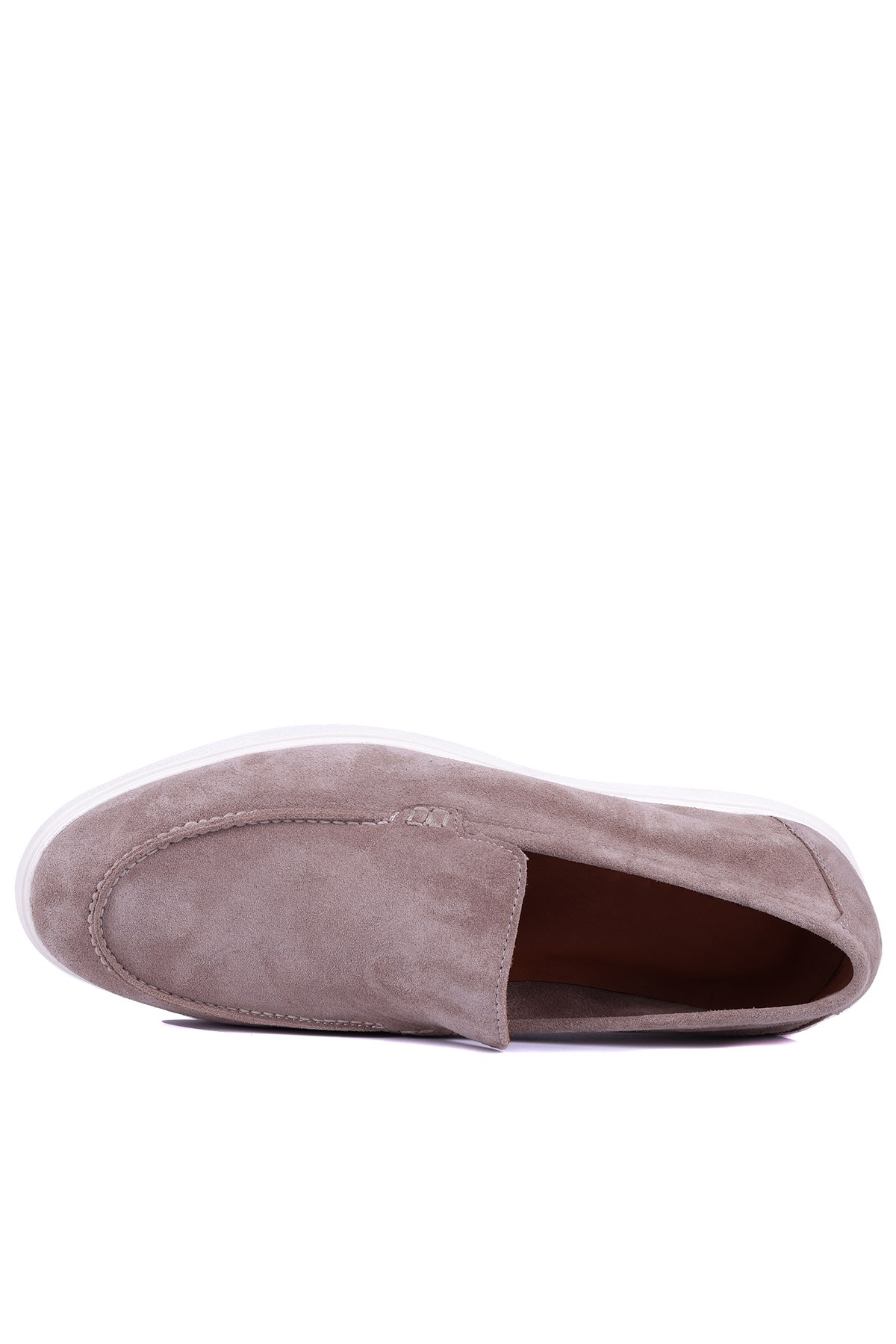 Shoetyle - Hakiki Süet Deri Bej Rengi Erkek Loafer - 115-K664