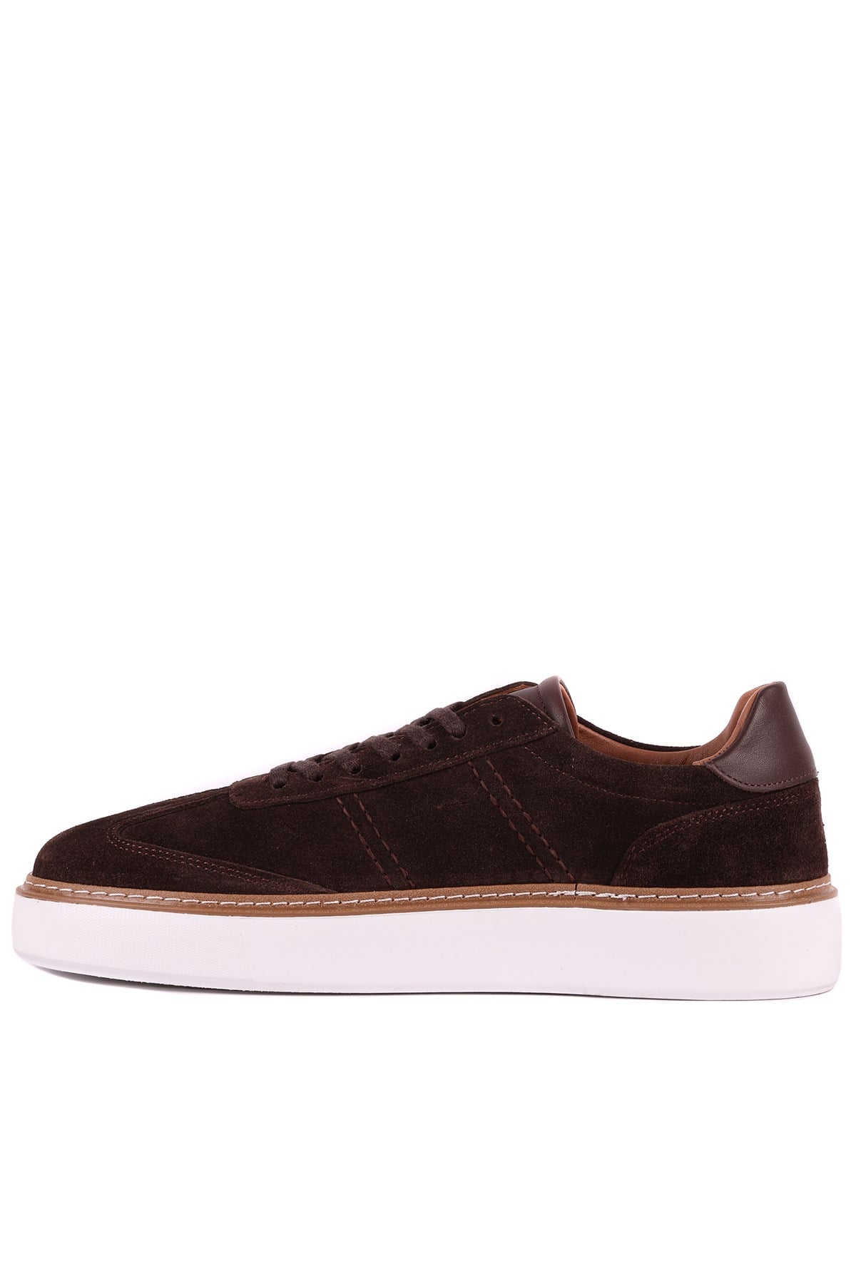 Shoetyle - Hakiki Süet Deri Kahverengi Bağcıklı Günlük Erkek Ayakkabı - 250-3001