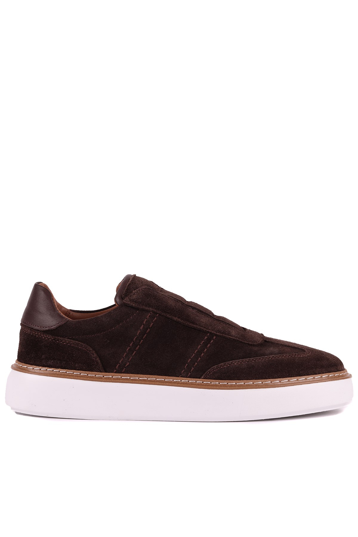Shoetyle - Hakiki Süet Deri Kahverengi Erkek Günlük Ayakkabı - 250-3002