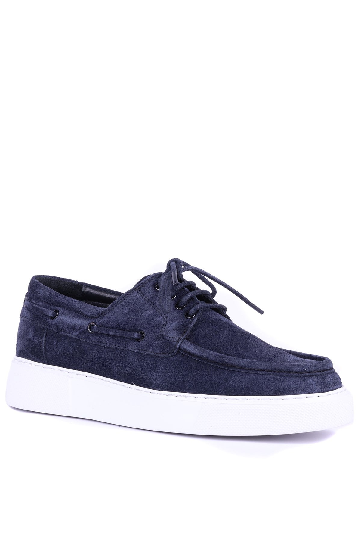 Shoetyle - Hakiki Süet Deri Lacivert Renk Günlük Erkek Ayakkabı - 115-K512-1065 