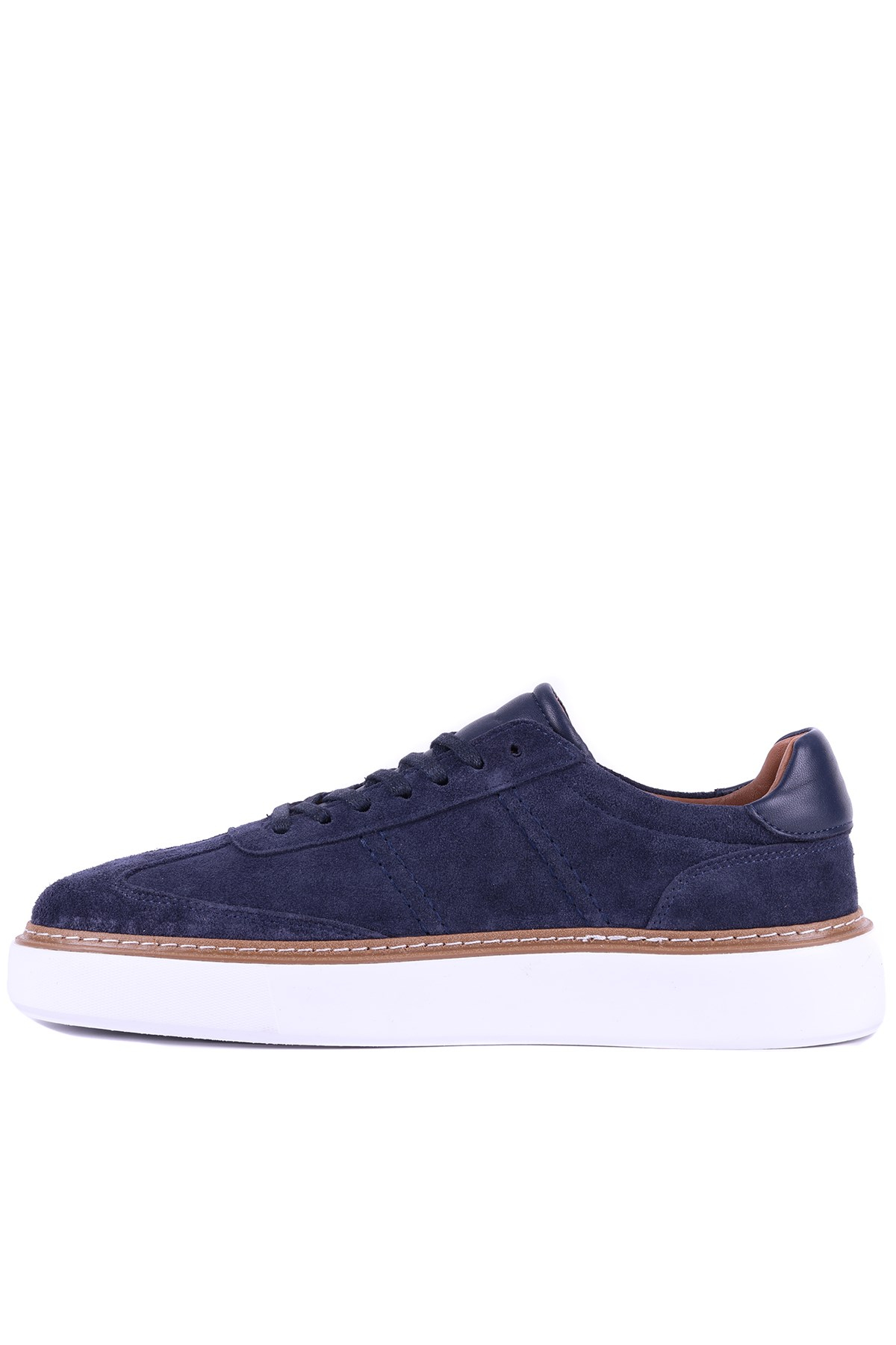 Shoetyle - Hakiki Süet Deri Lacivert Renk Bağcıklı Günlük Erkek Ayakkabı - 250-3001