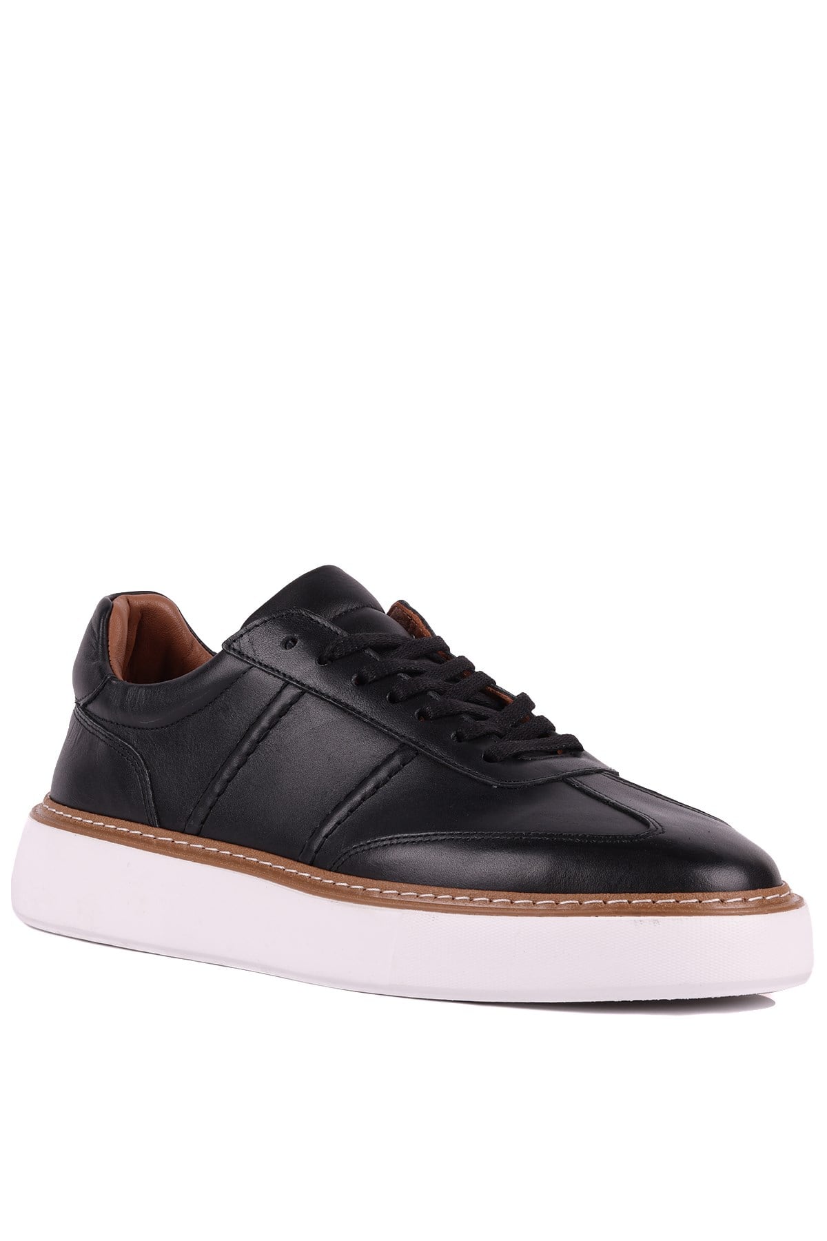 Shoetyle - Hakiki Süet Deri Siyah Renk Bağcıklı Günlük Erkek Ayakkabı - 250-3001