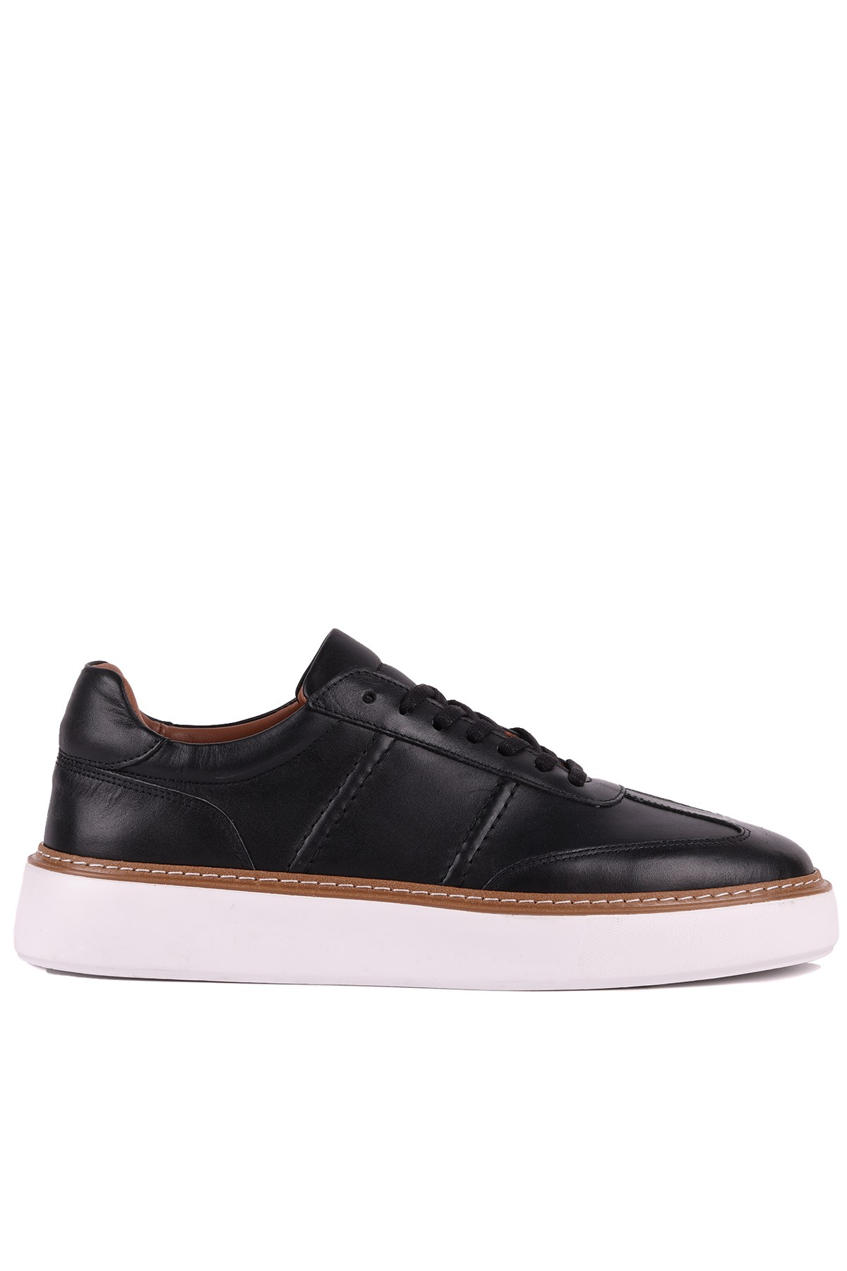 Shoetyle - Hakiki Süet Deri Siyah Renk Bağcıklı Günlük Erkek Ayakkabı - 250-3001