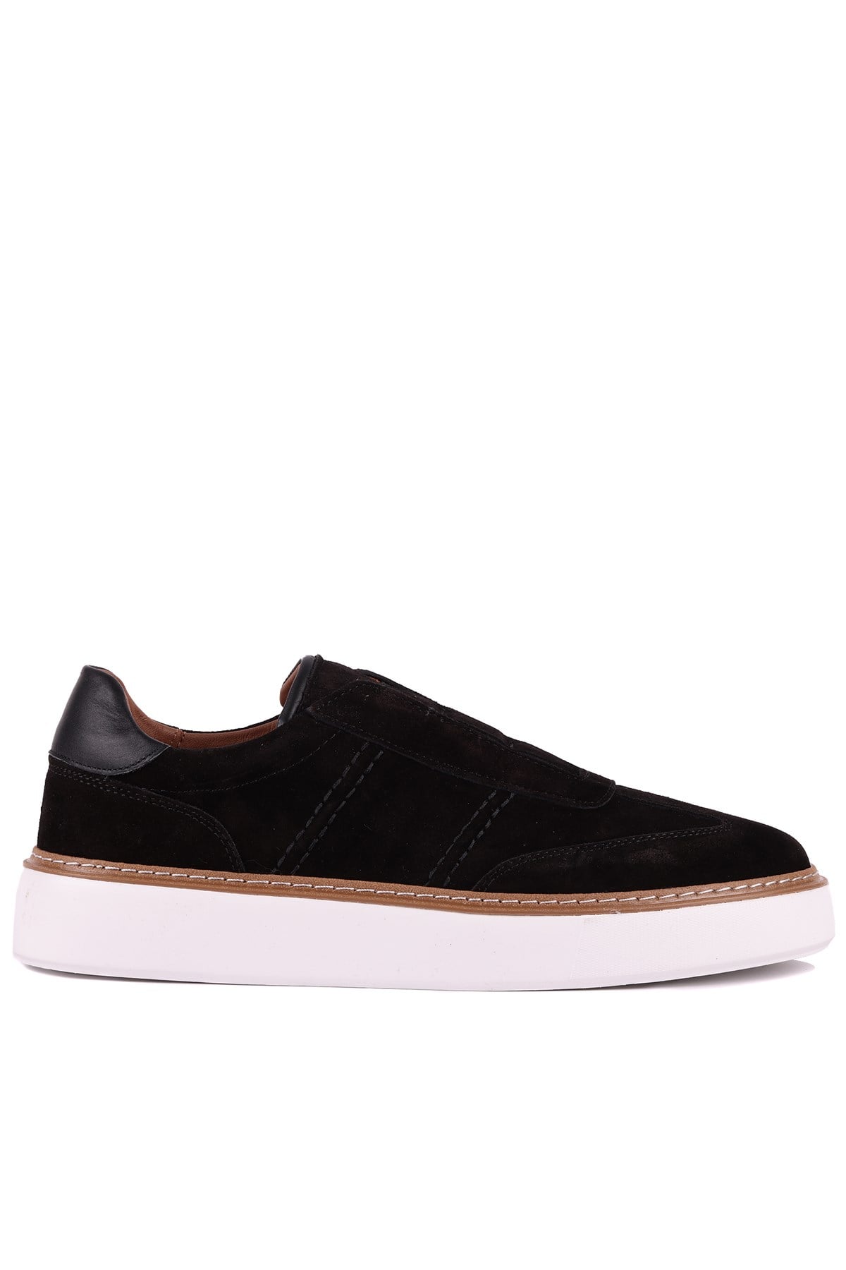 Shoetyle - Hakiki Süet Deri Siyah Renk Erkek Günlük Ayakkabı - 250-3002