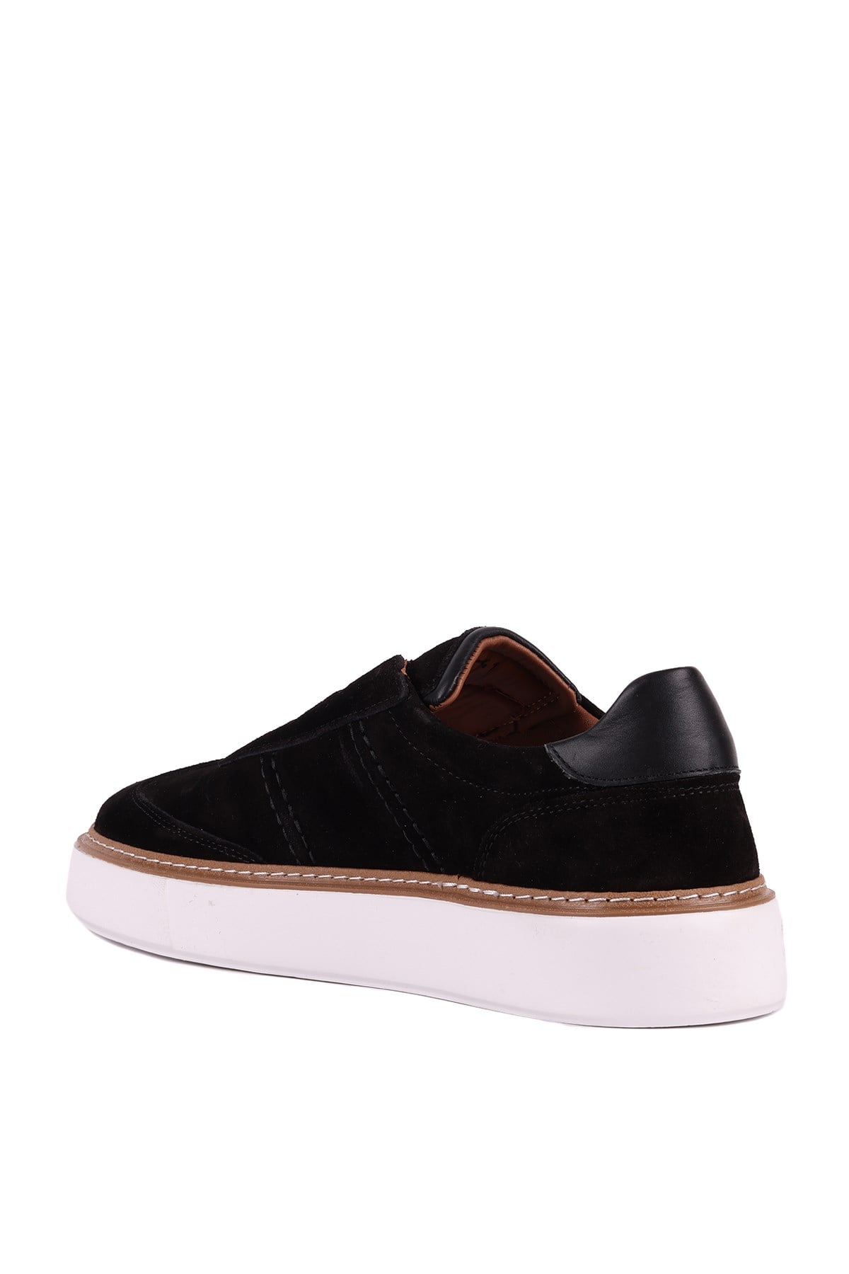 Shoetyle - Hakiki Süet Deri Siyah Renk Erkek Günlük Ayakkabı - 250-3002