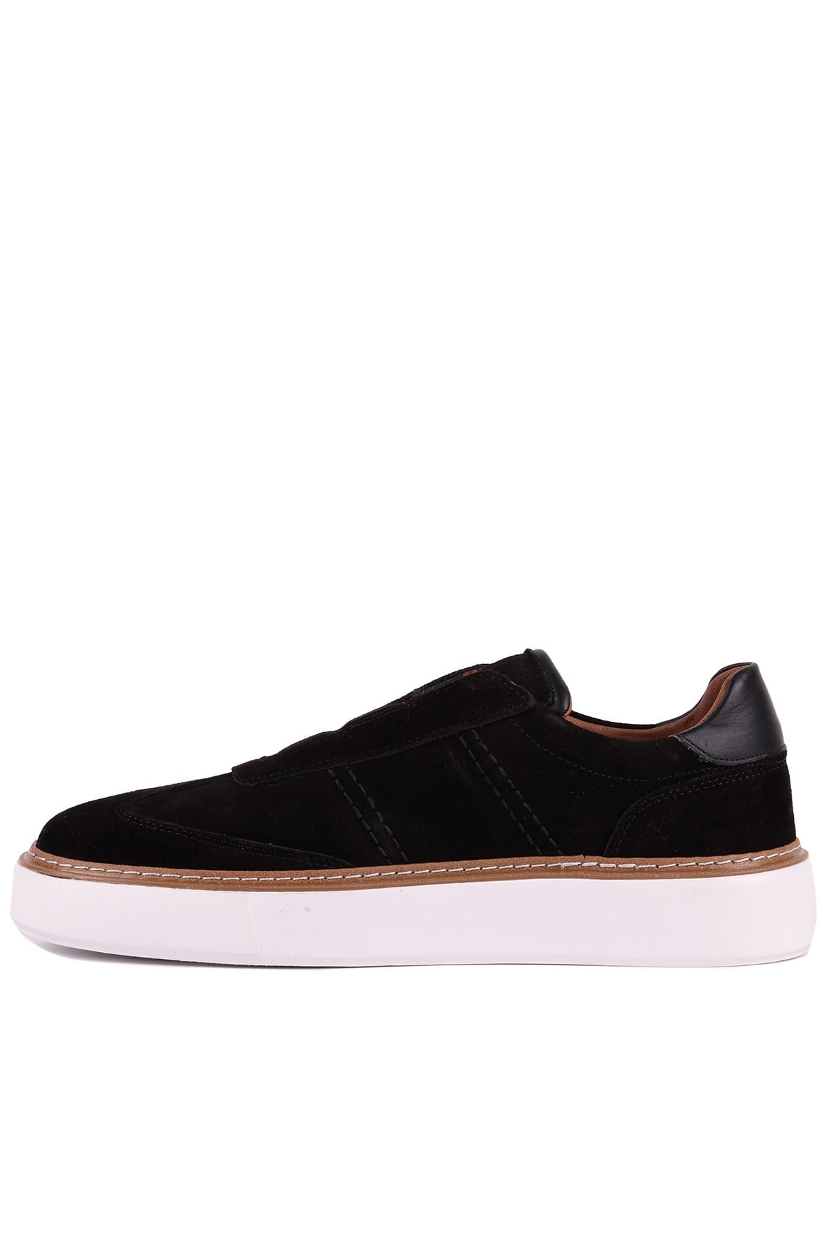 Shoetyle - Hakiki Süet Deri Siyah Renk Erkek Günlük Ayakkabı - 250-3002