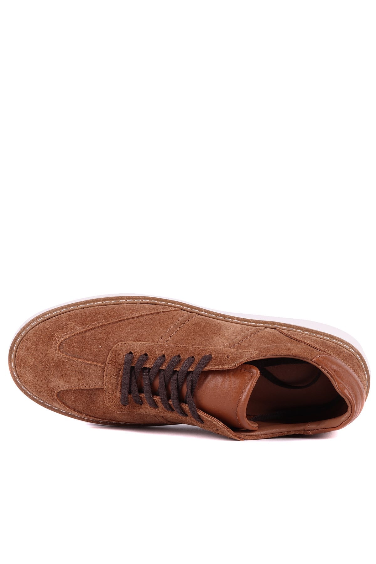 Shoetyle - Hakiki Süet Deri Taba Rengi Bağcıklı Günlük Erkek Ayakkabı - 250-3001