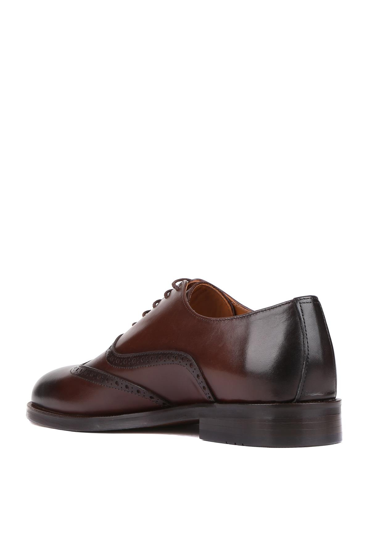 Shoetyle - Kahverengi Deri Bağcıklı Erkek Klasik Ayakkabı 250-450