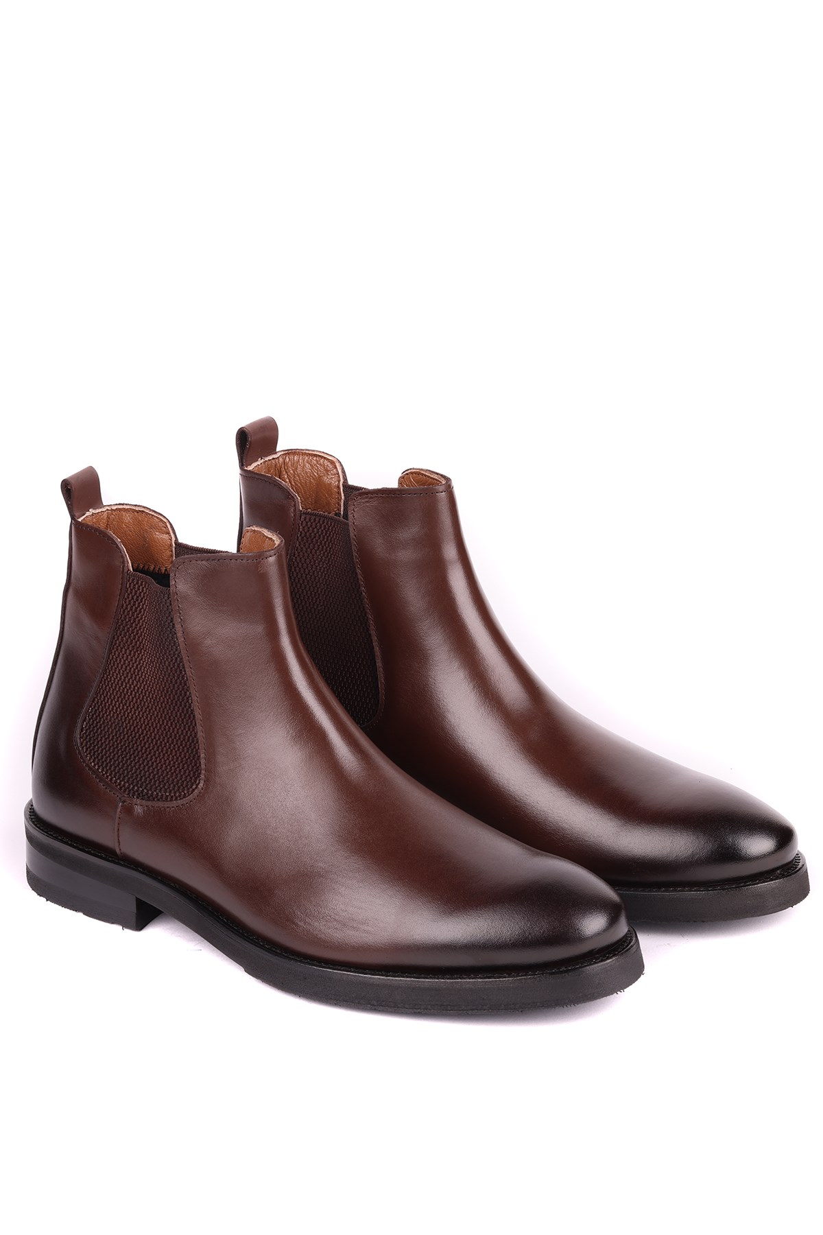 Shoetyle - Kahverengi Deri Erkek Chelsea Bot 250-201