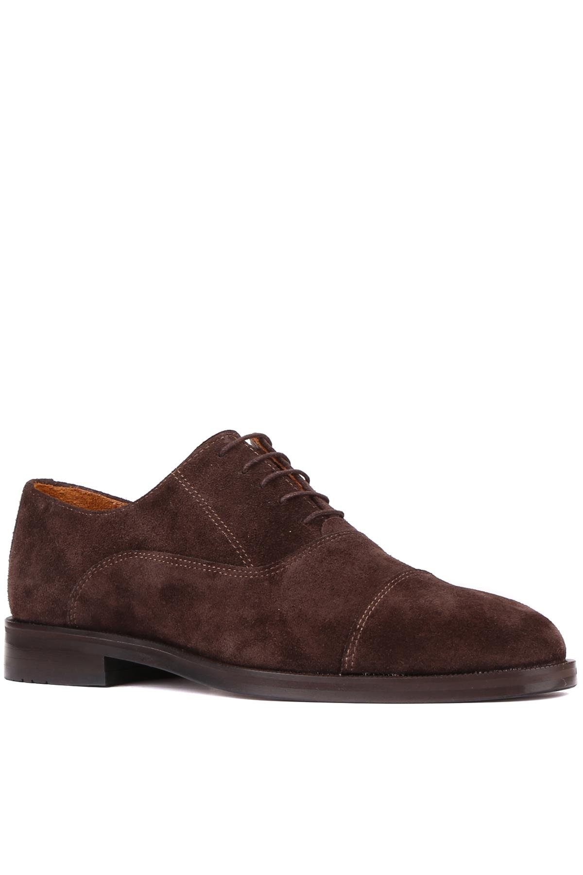 Shoetyle - Kahverengi Süet Bağcıklı Erkek Klasik Ayakkabı 250-2730