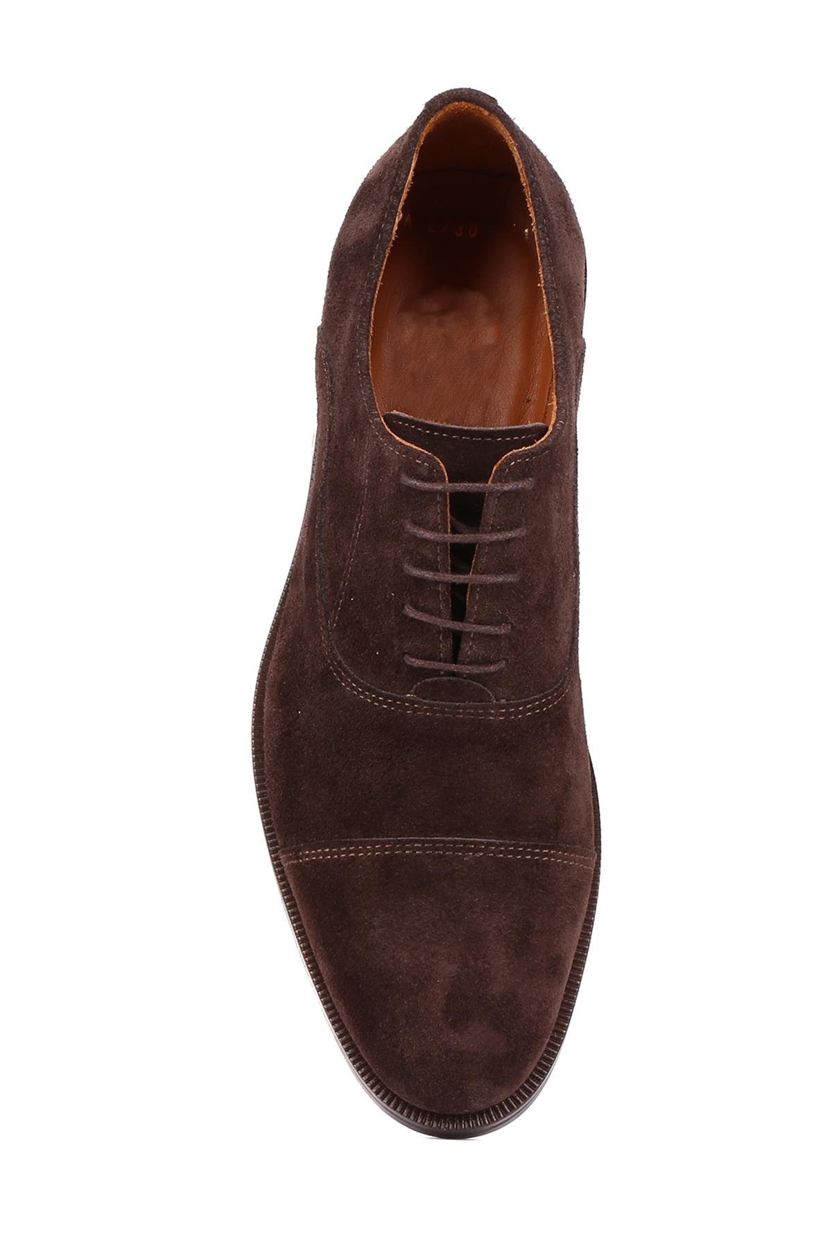 Shoetyle - Kahverengi Süet Bağcıklı Erkek Klasik Ayakkabı 250-2730