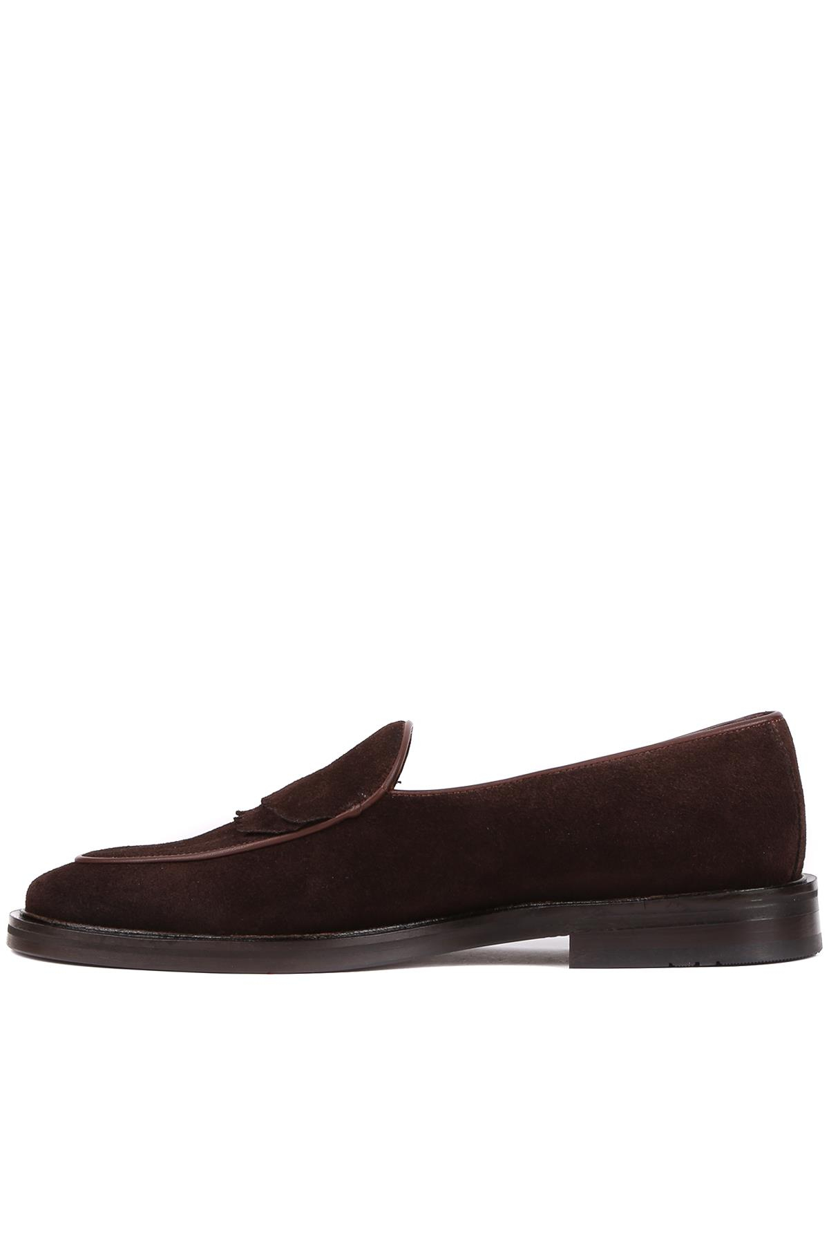 Shoetyle - Kahverengi Süet Bağcıksız Erkek Günlük Ayakkabı 250-7510