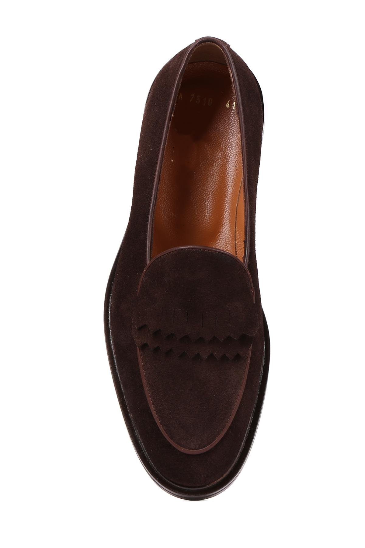 Shoetyle - Kahverengi Süet Bağcıksız Erkek Günlük Ayakkabı 250-7510
