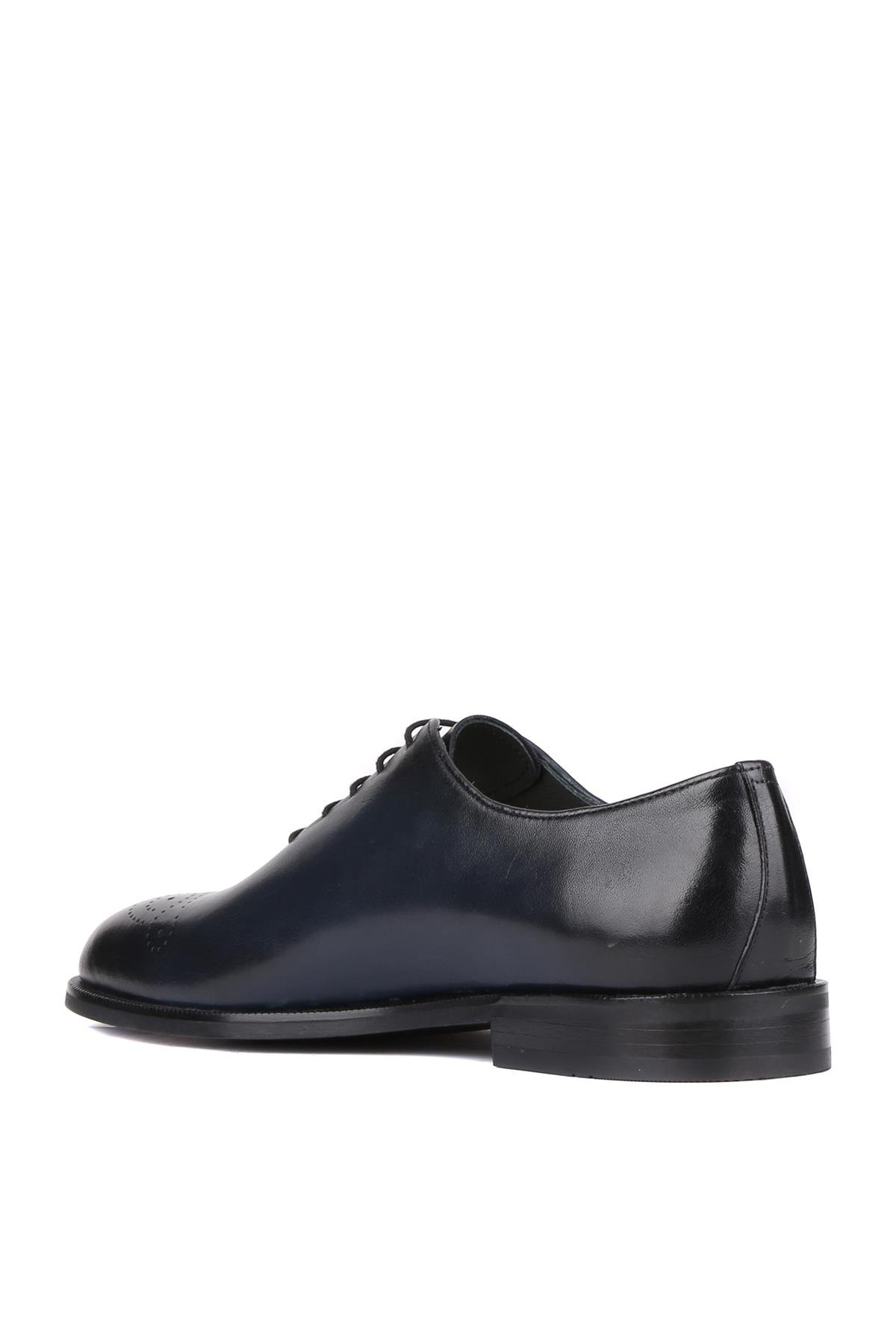 Shoetyle - Lacivert Deri Bağcıklı Erkek Klasik Ayakkabı 250-5001