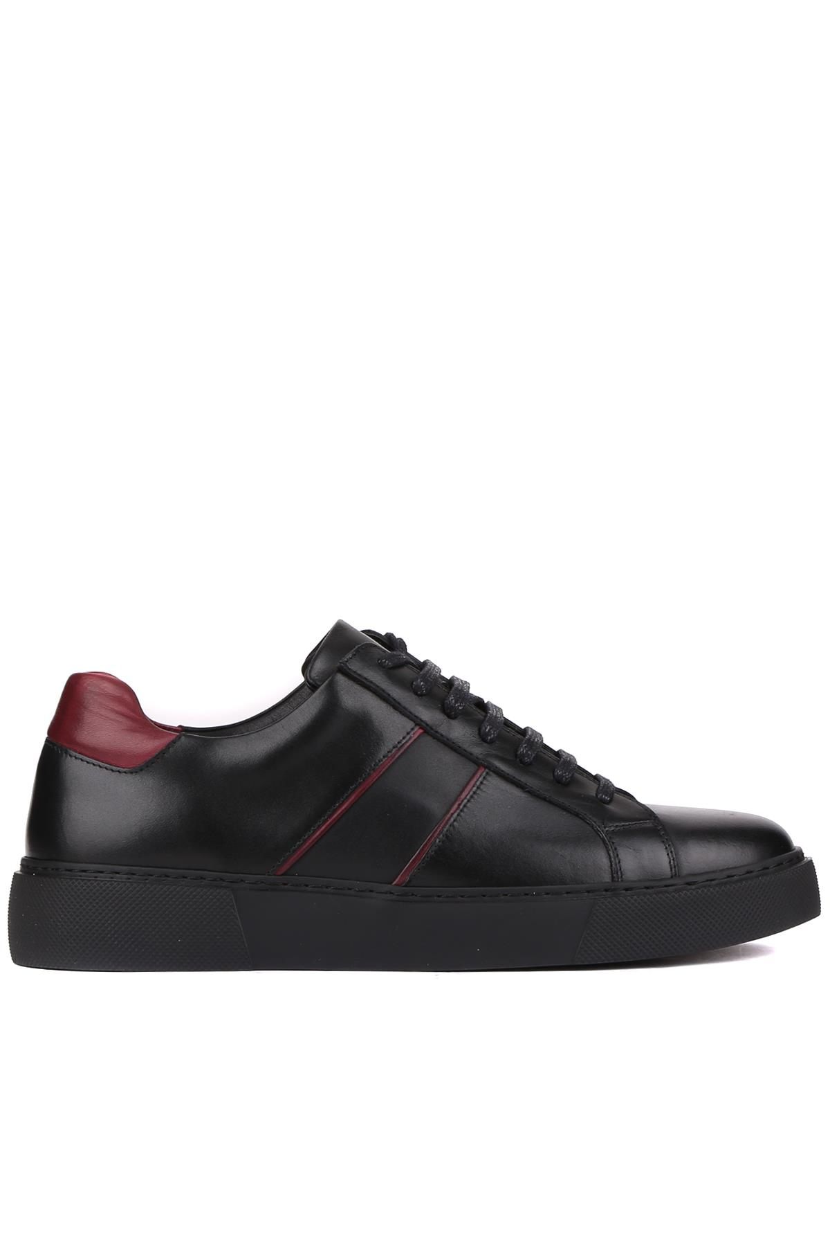 Shoetyle - Siyah Deri Bağcıklı Erkek Günlük Ayakkabı 250-1111