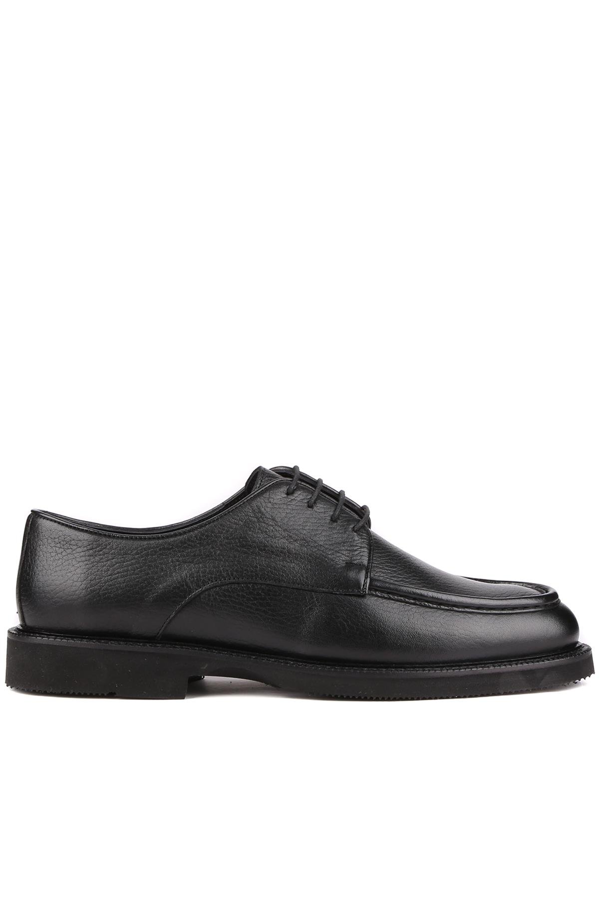 Shoetyle - Siyah Deri Bağcıklı Erkek Günlük Ayakkabı 250-1617