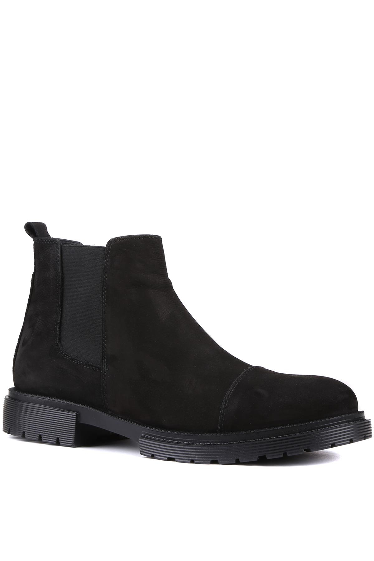 Shoetyle - Siyah Nubuk Erkek Chelsea Bot 365-0011