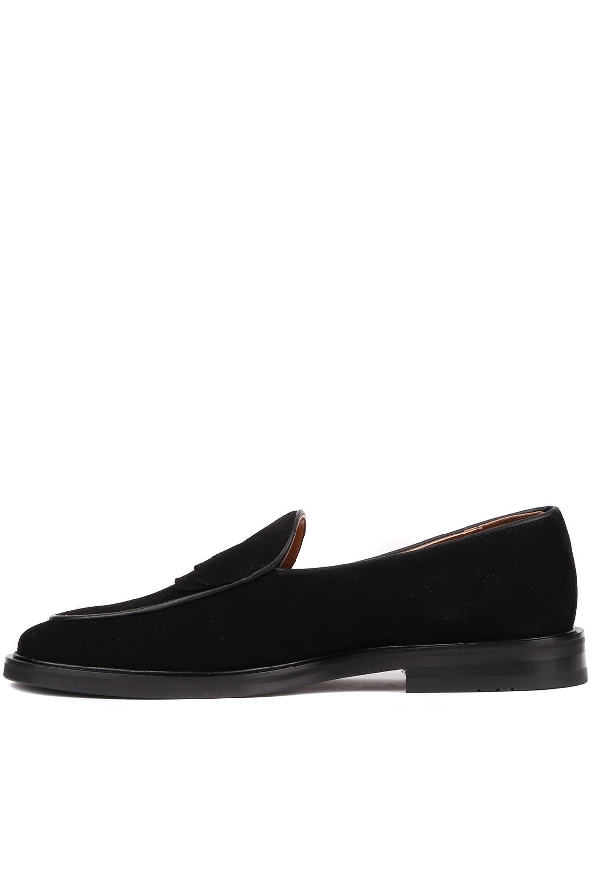 Shoetyle - Siyah Süet Bağcıksız Erkek Günlük Ayakkabı 250-7510