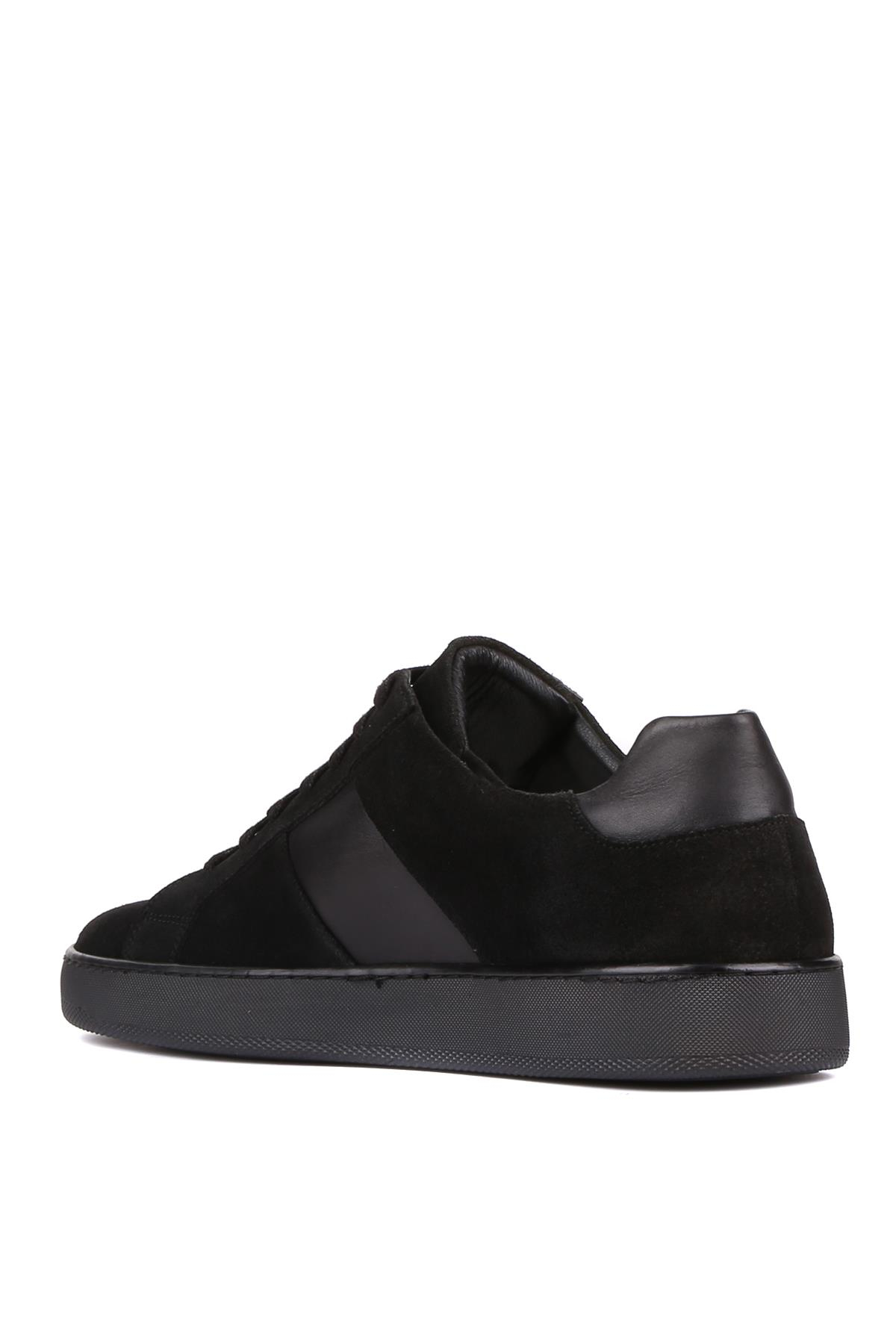 Shoetyle - Siyah Süet Deri Bağcıklı Erkek Günlük Ayakkabı 250-1100