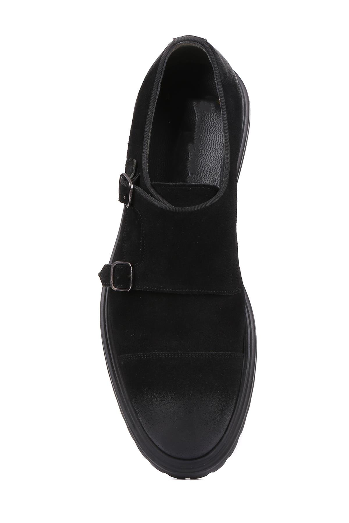 Shoetyle - Siyah Süet Tokalı Erkek Klasik Ayakkabı 250-2379 