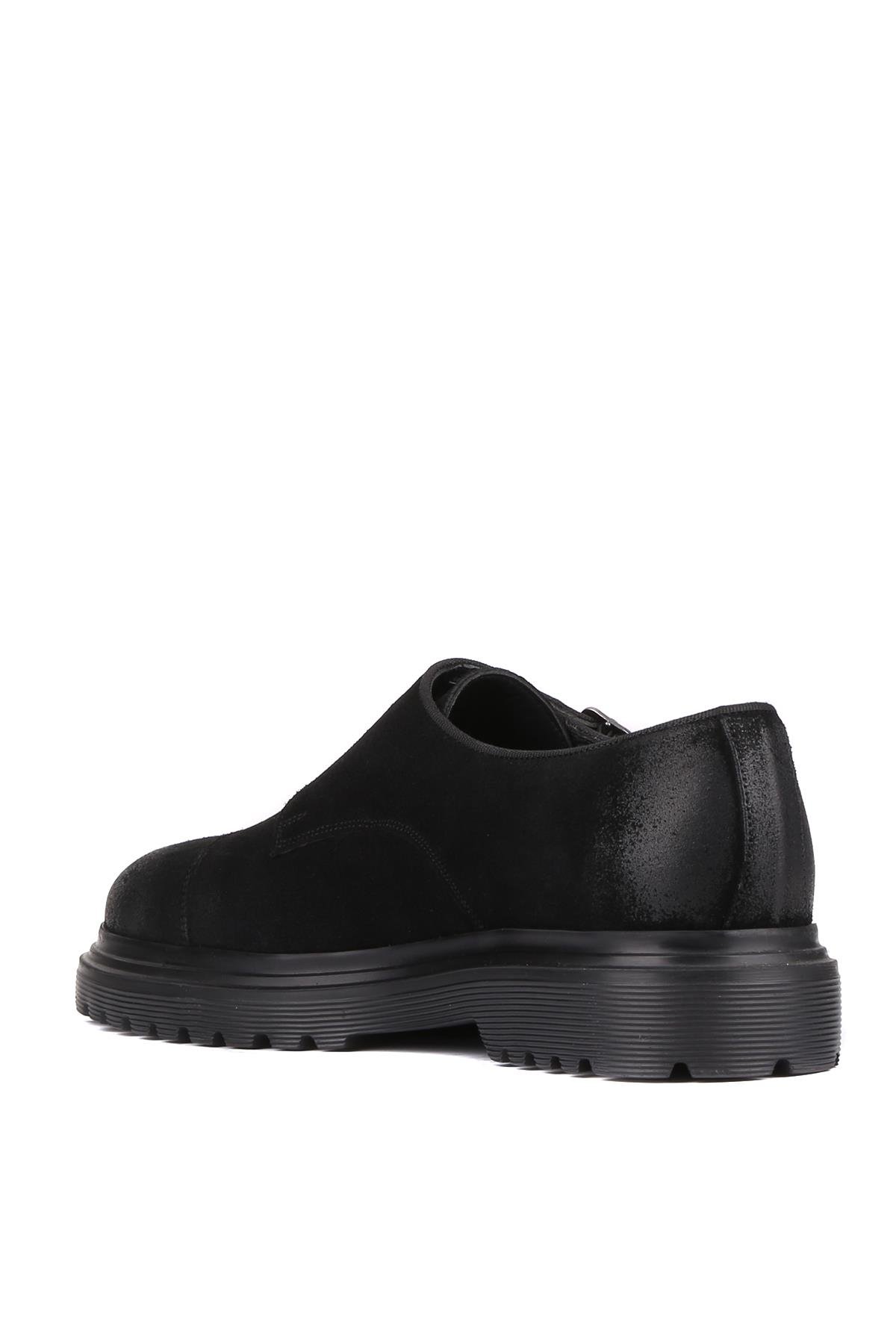 Shoetyle - Siyah Süet Tokalı Erkek Klasik Ayakkabı 250-2379 