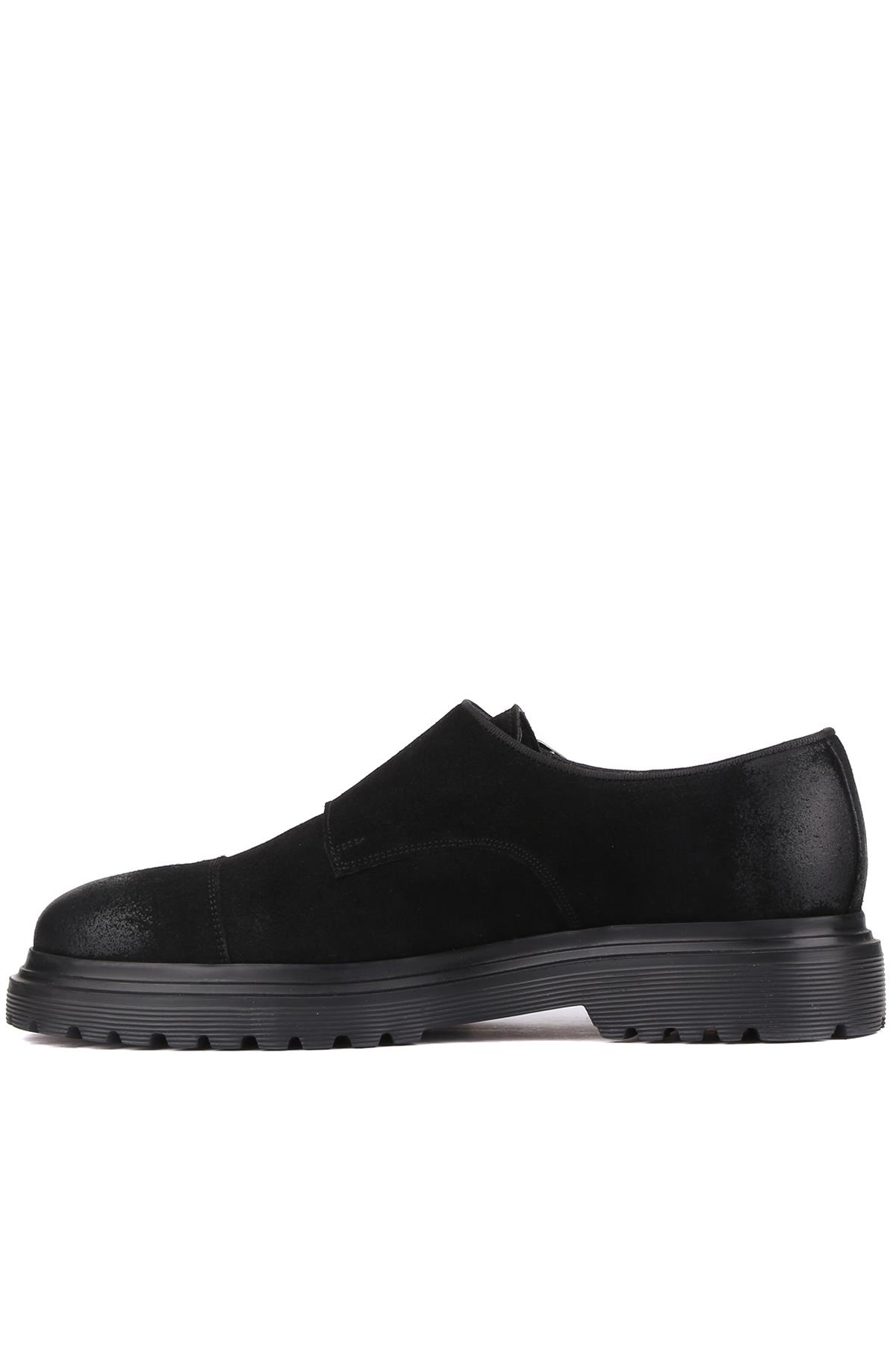 Shoetyle - Siyah Süet Tokalı Erkek Klasik Ayakkabı 250-2379 