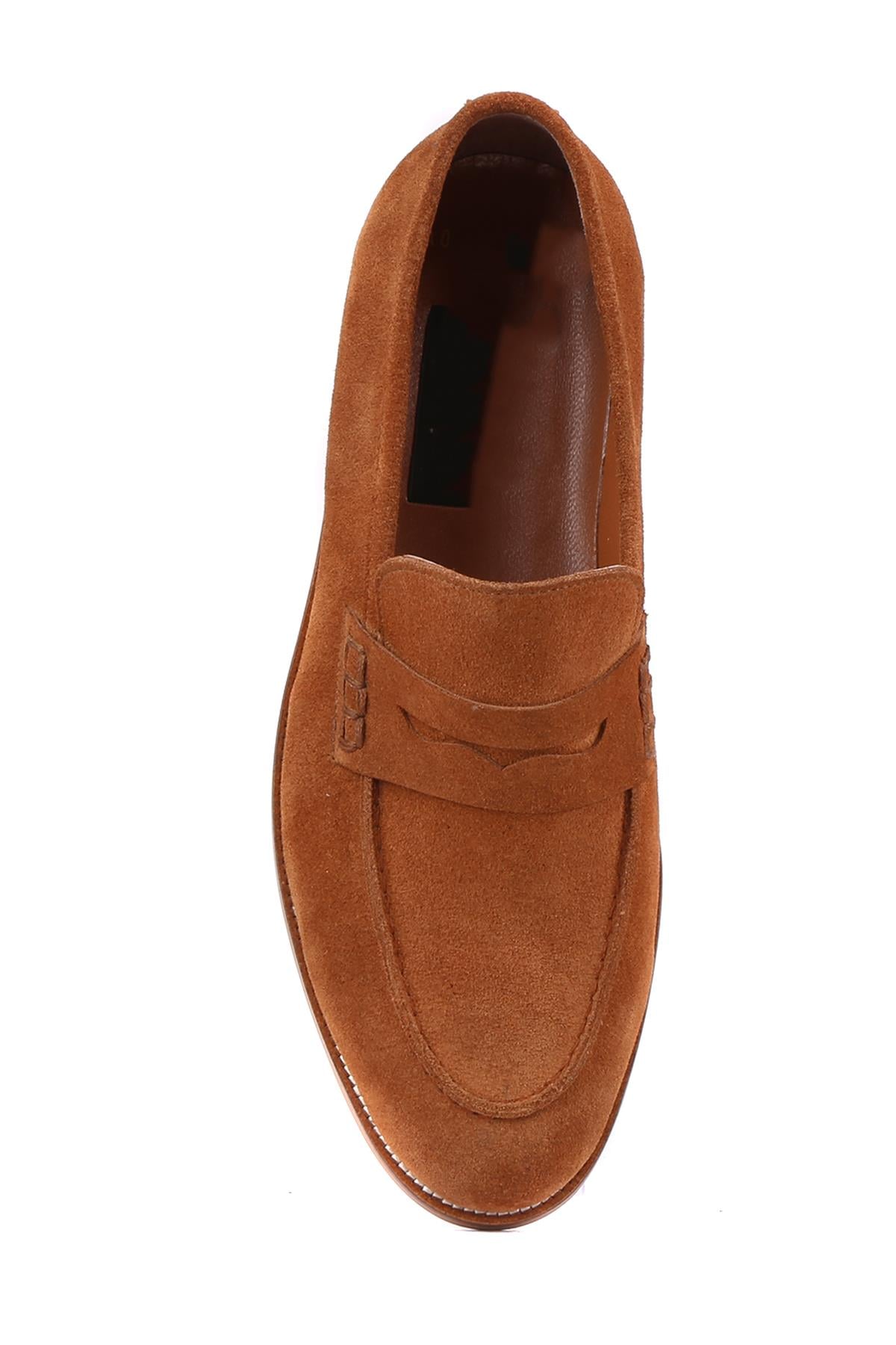 Shoetyle - Taba Süet Deri Erkek Klasik Ayakkabı 250-2370